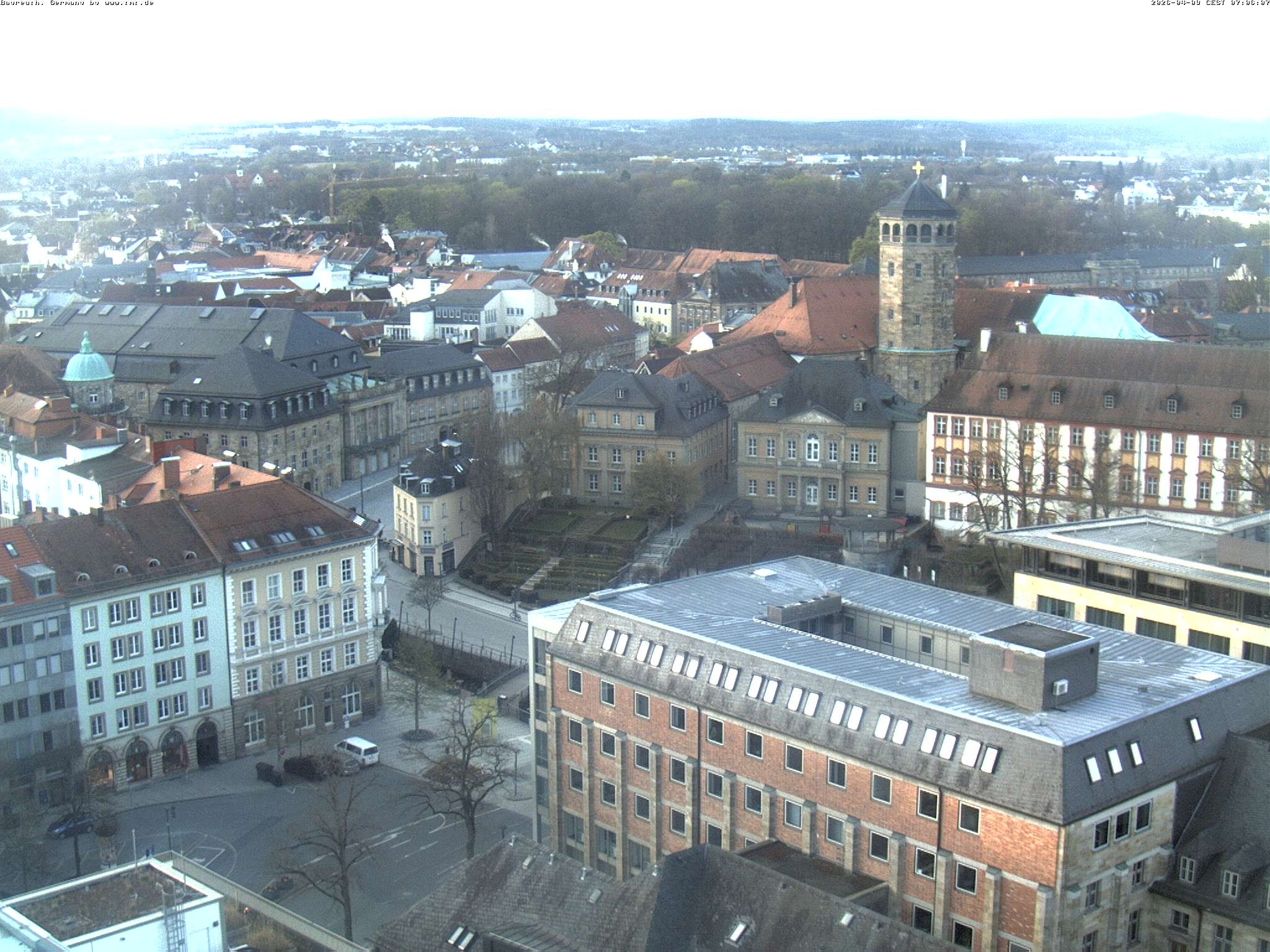 Archiv Foto Webcam Bayreuth: Blick vom Rathaus