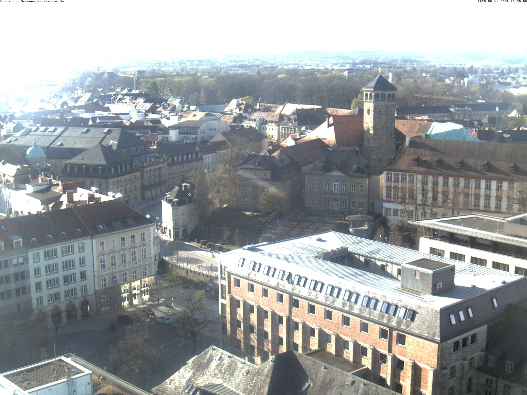 Archiv Foto Webcam Bayreuth: Blick vom Rathaus