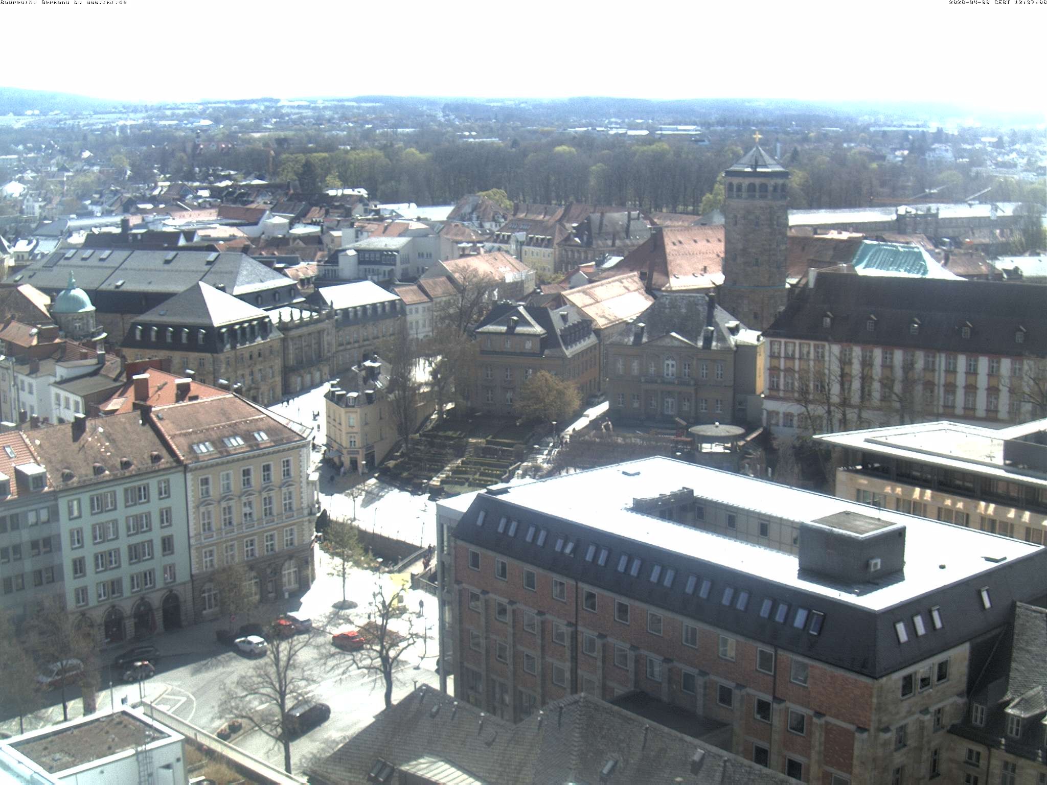 Archiv Foto Webcam Bayreuth: Blick vom Rathaus