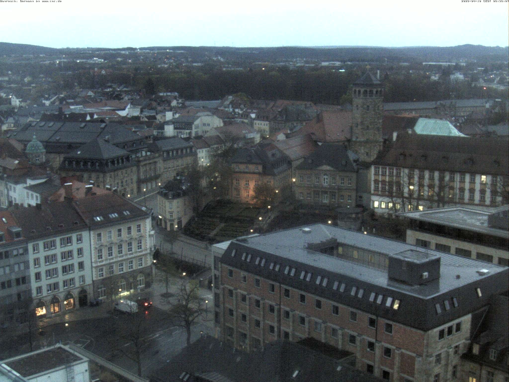 Archiv Foto Webcam Bayreuth: Blick vom Rathaus