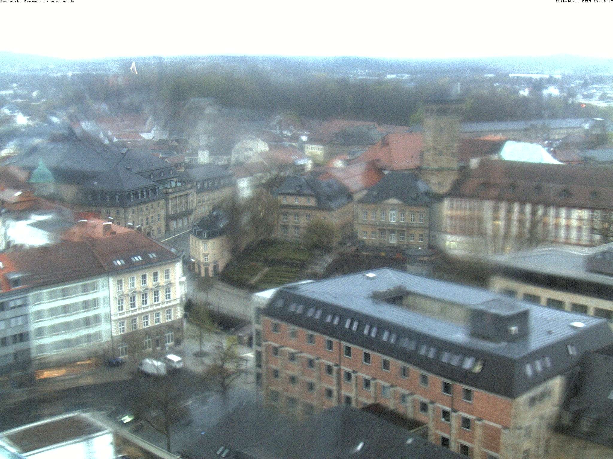 Archiv Foto Webcam Bayreuth: Blick vom Rathaus