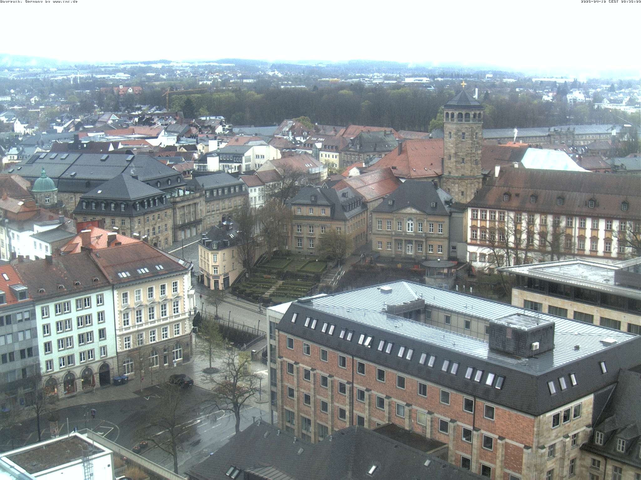 Archiv Foto Webcam Bayreuth: Blick vom Rathaus