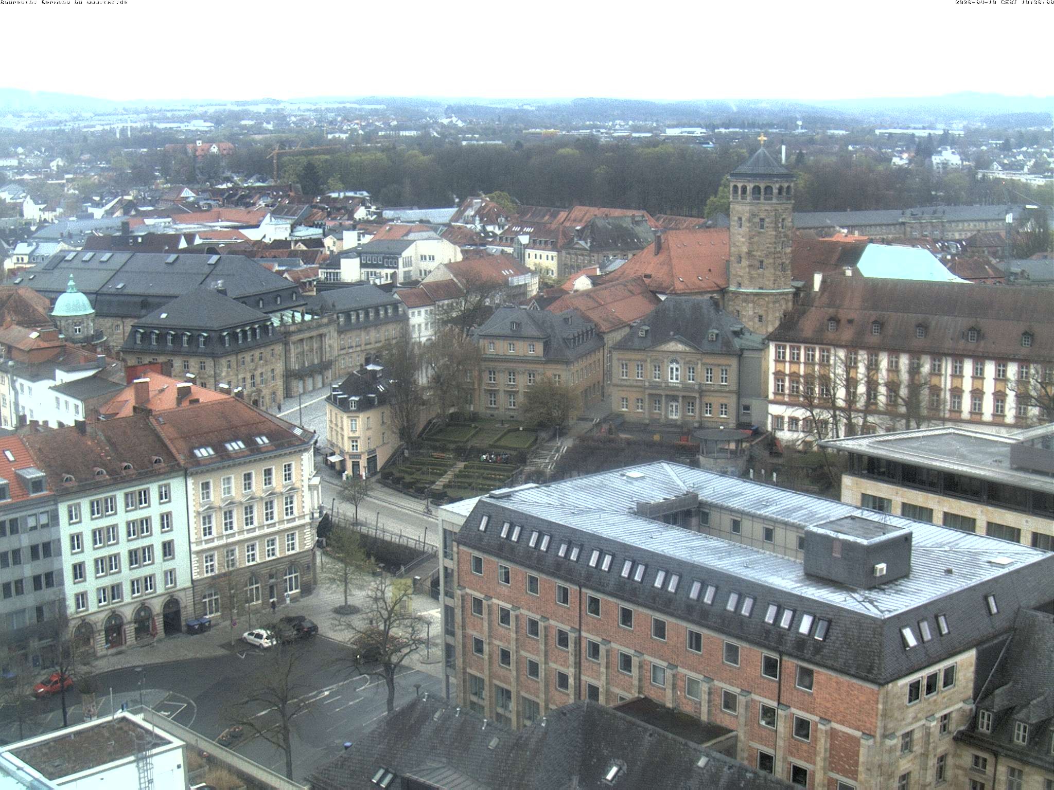 Archiv Foto Webcam Bayreuth: Blick vom Rathaus