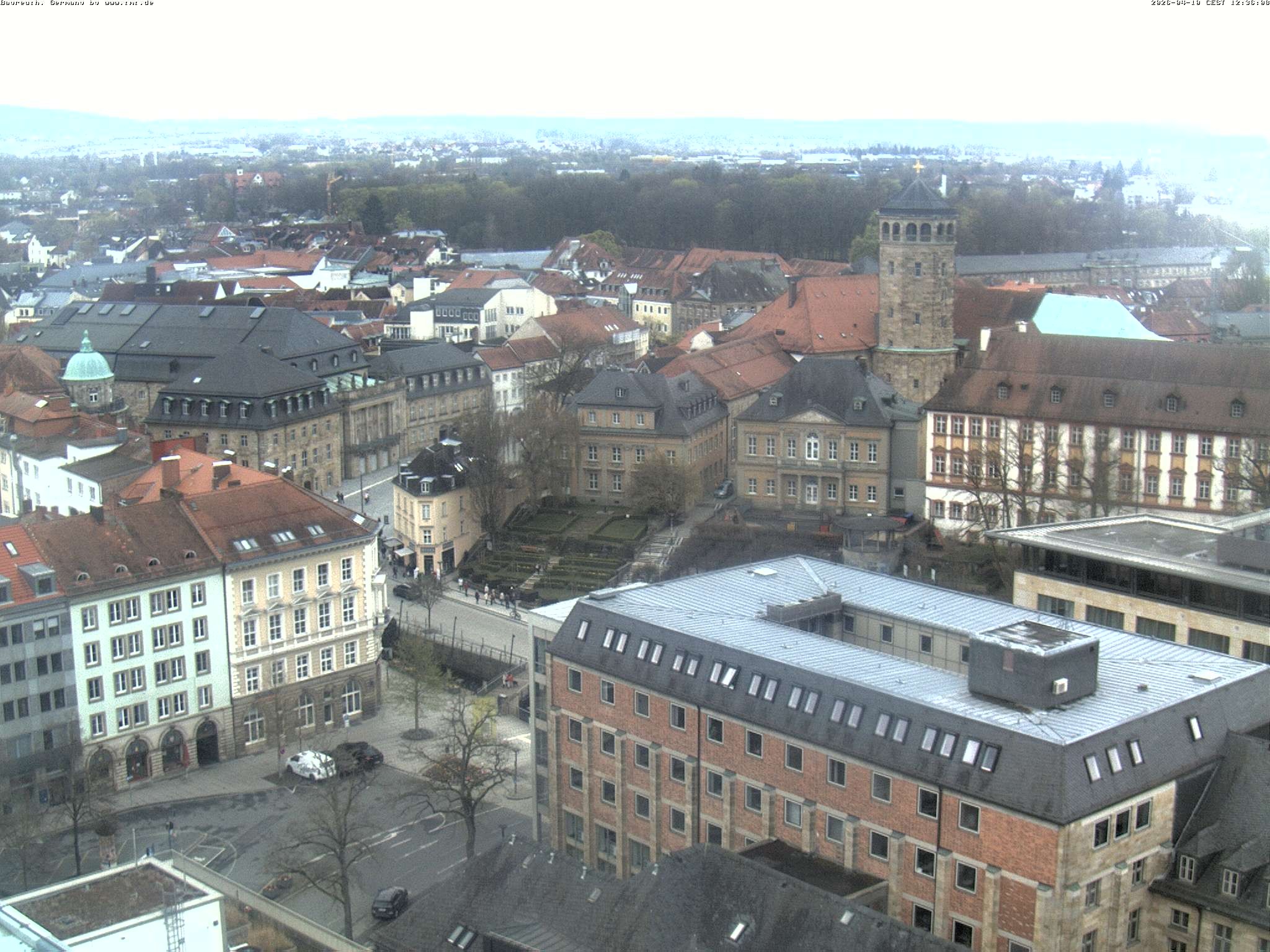 Archiv Foto Webcam Bayreuth: Blick vom Rathaus
