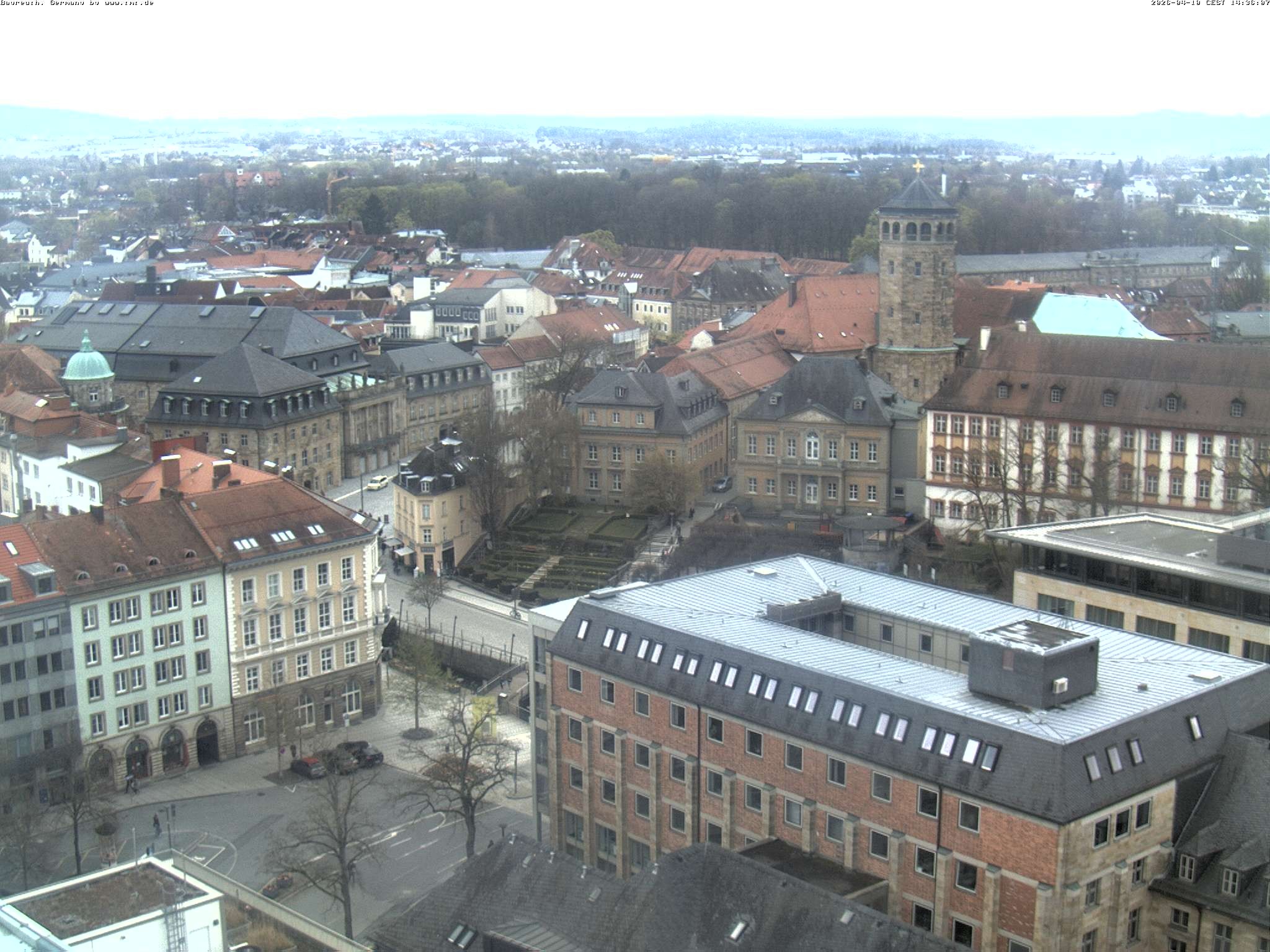 Archiv Foto Webcam Bayreuth: Blick vom Rathaus
