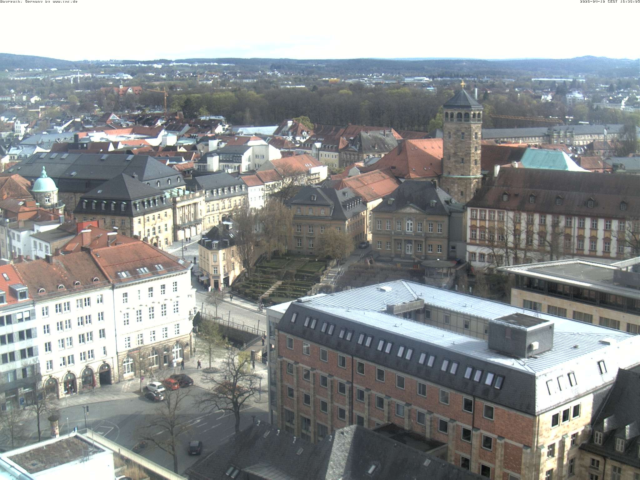 Archiv Foto Webcam Bayreuth: Blick vom Rathaus
