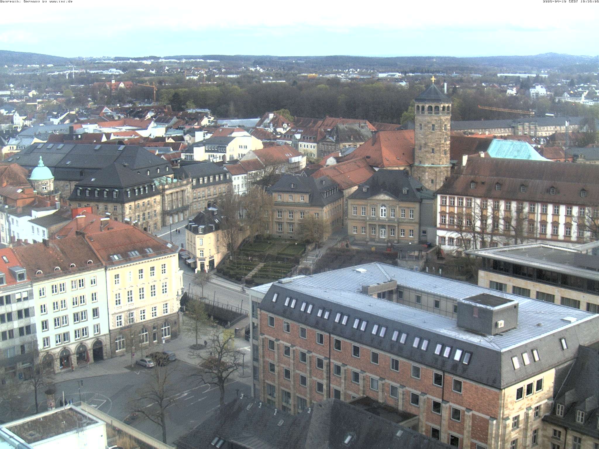 Archiv Foto Webcam Bayreuth: Blick vom Rathaus