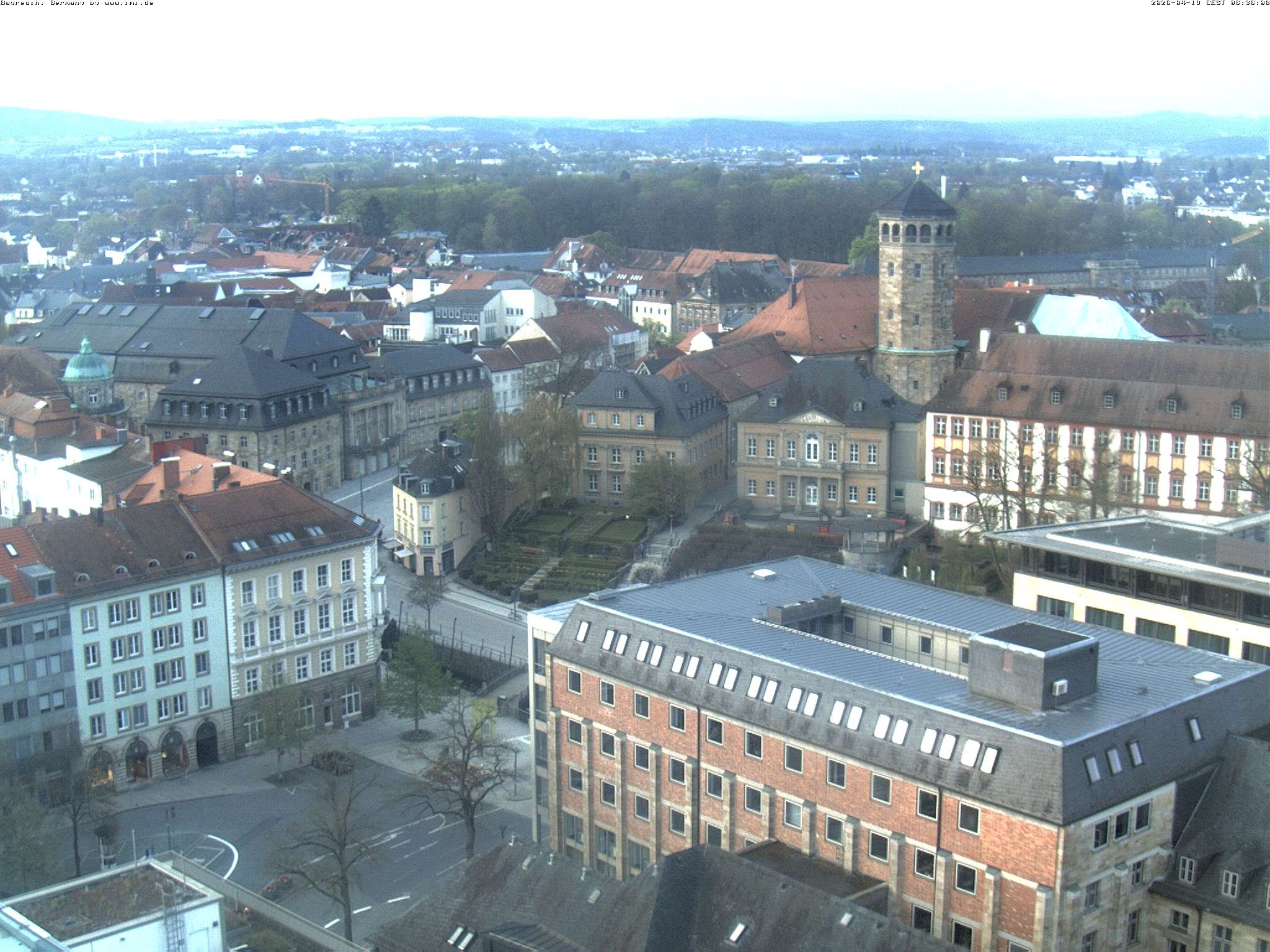 Archiv Foto Webcam Bayreuth: Blick vom Rathaus
