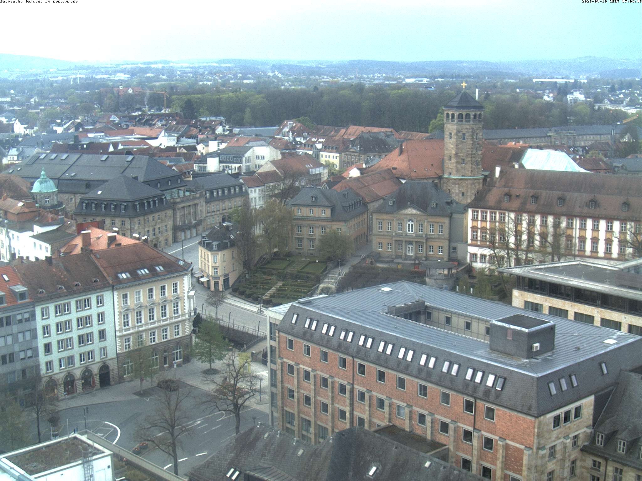 Archiv Foto Webcam Bayreuth: Blick vom Rathaus