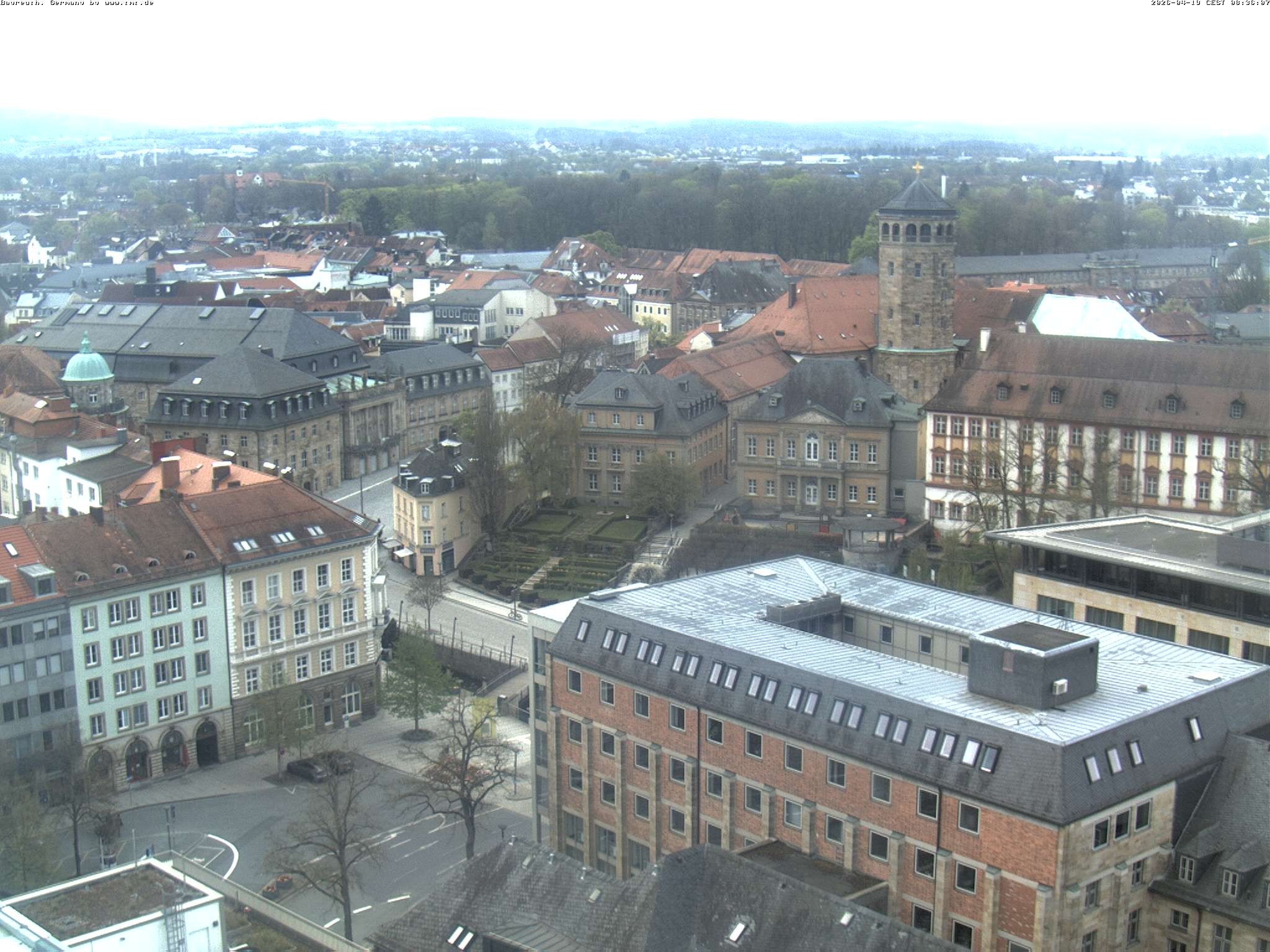 Archiv Foto Webcam Bayreuth: Blick vom Rathaus