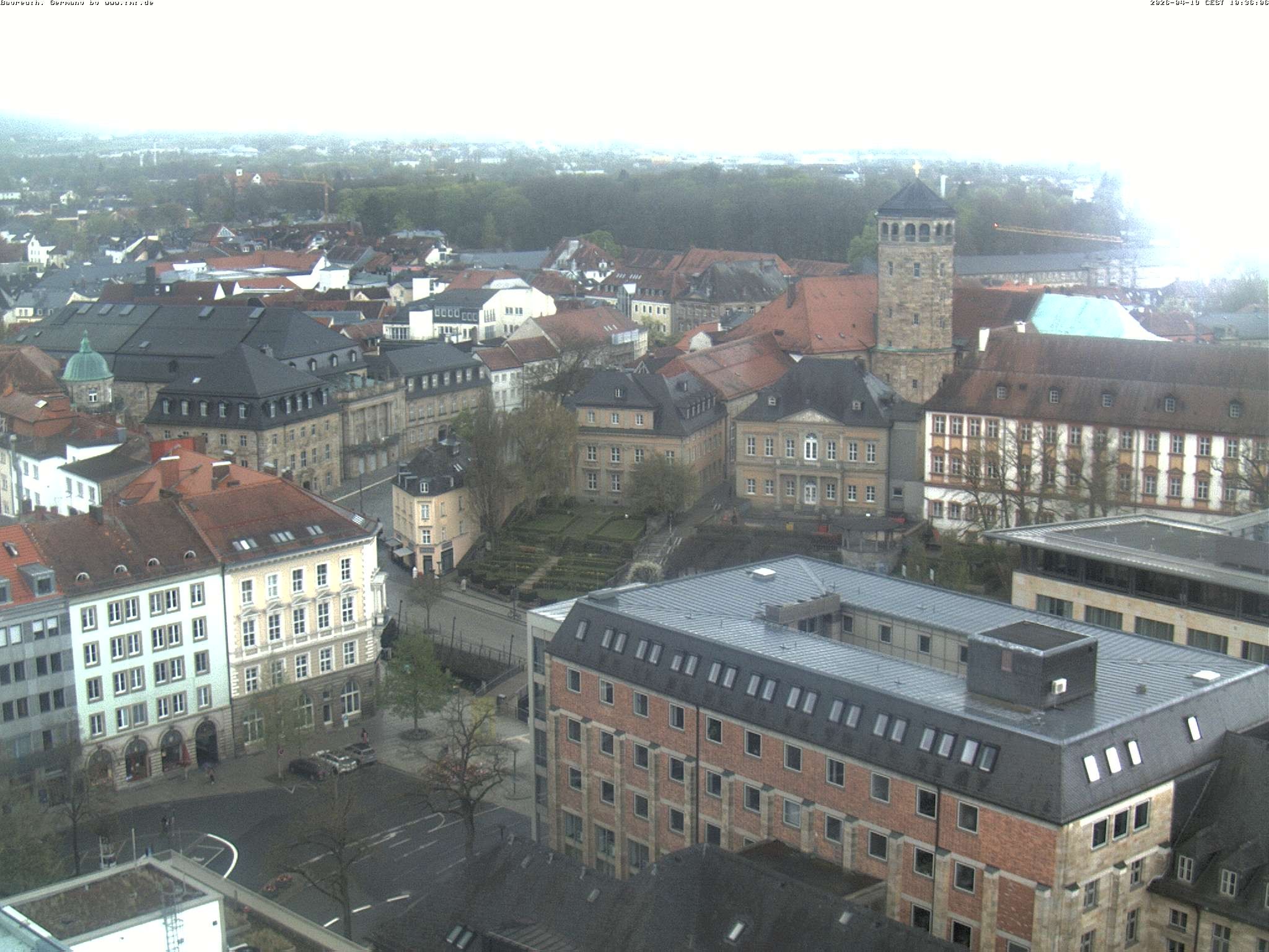 Archiv Foto Webcam Bayreuth: Blick vom Rathaus