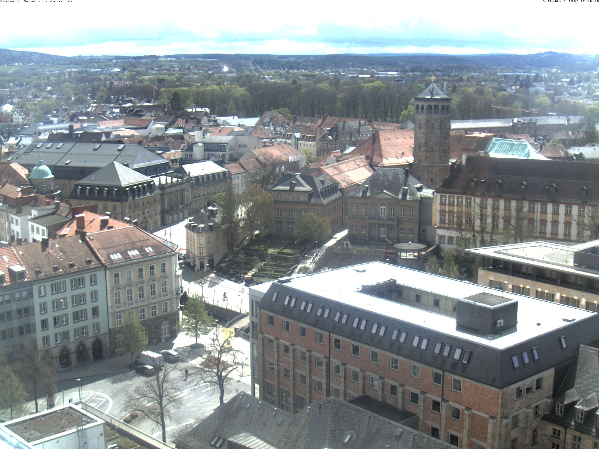 Archiv Foto Webcam Bayreuth: Blick vom Rathaus