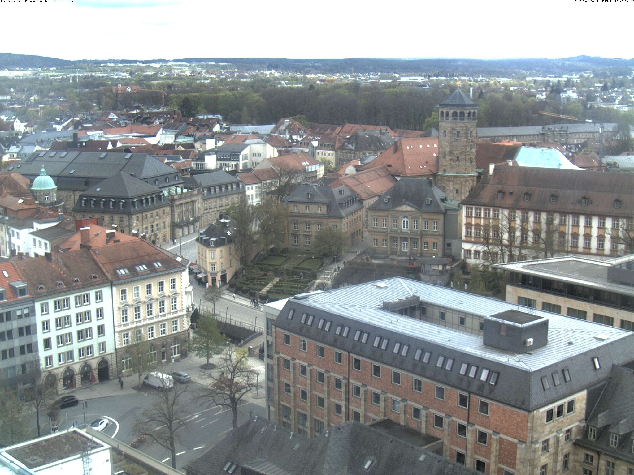 Archiv Foto Webcam Bayreuth: Blick vom Rathaus