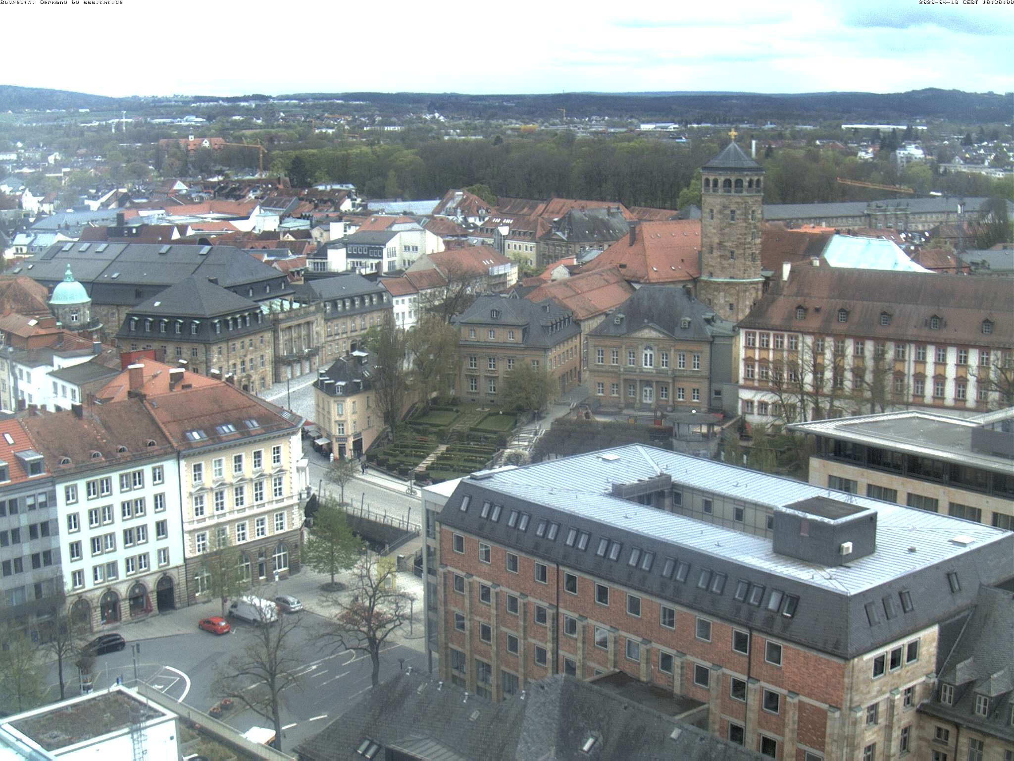 Archiv Foto Webcam Bayreuth: Blick vom Rathaus