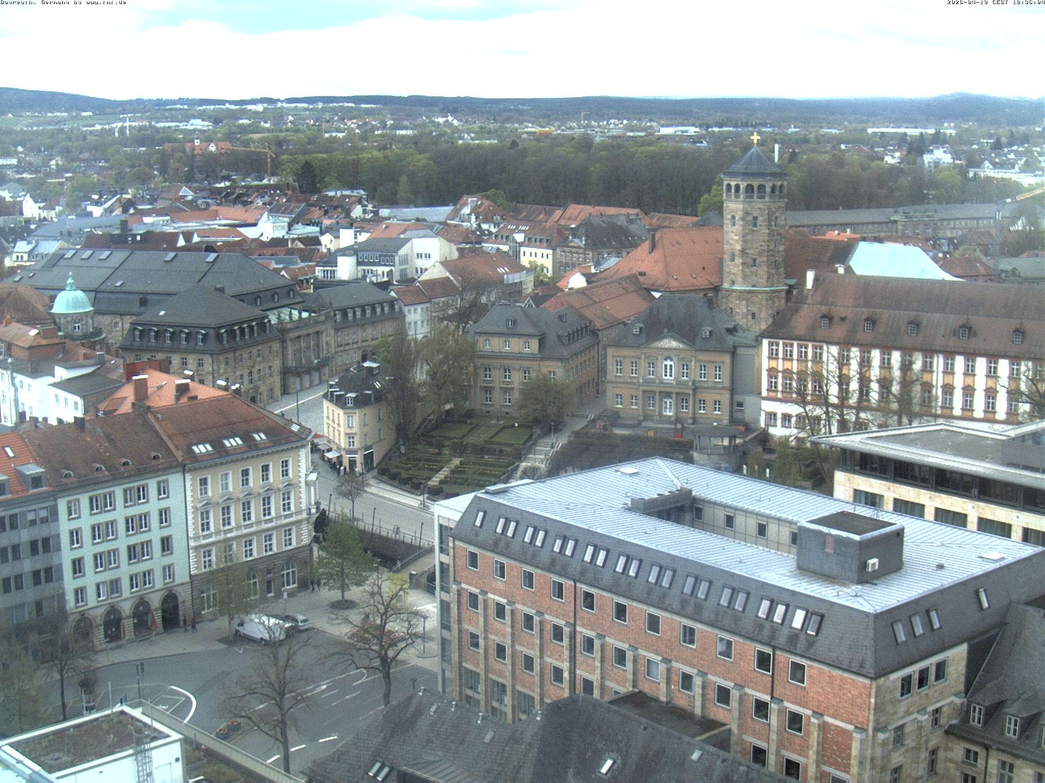 Archiv Foto Webcam Bayreuth: Blick vom Rathaus