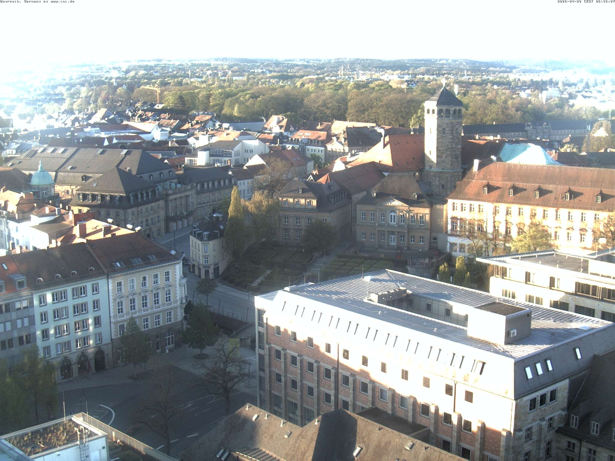 Archiv Foto Webcam Bayreuth: Blick vom Rathaus