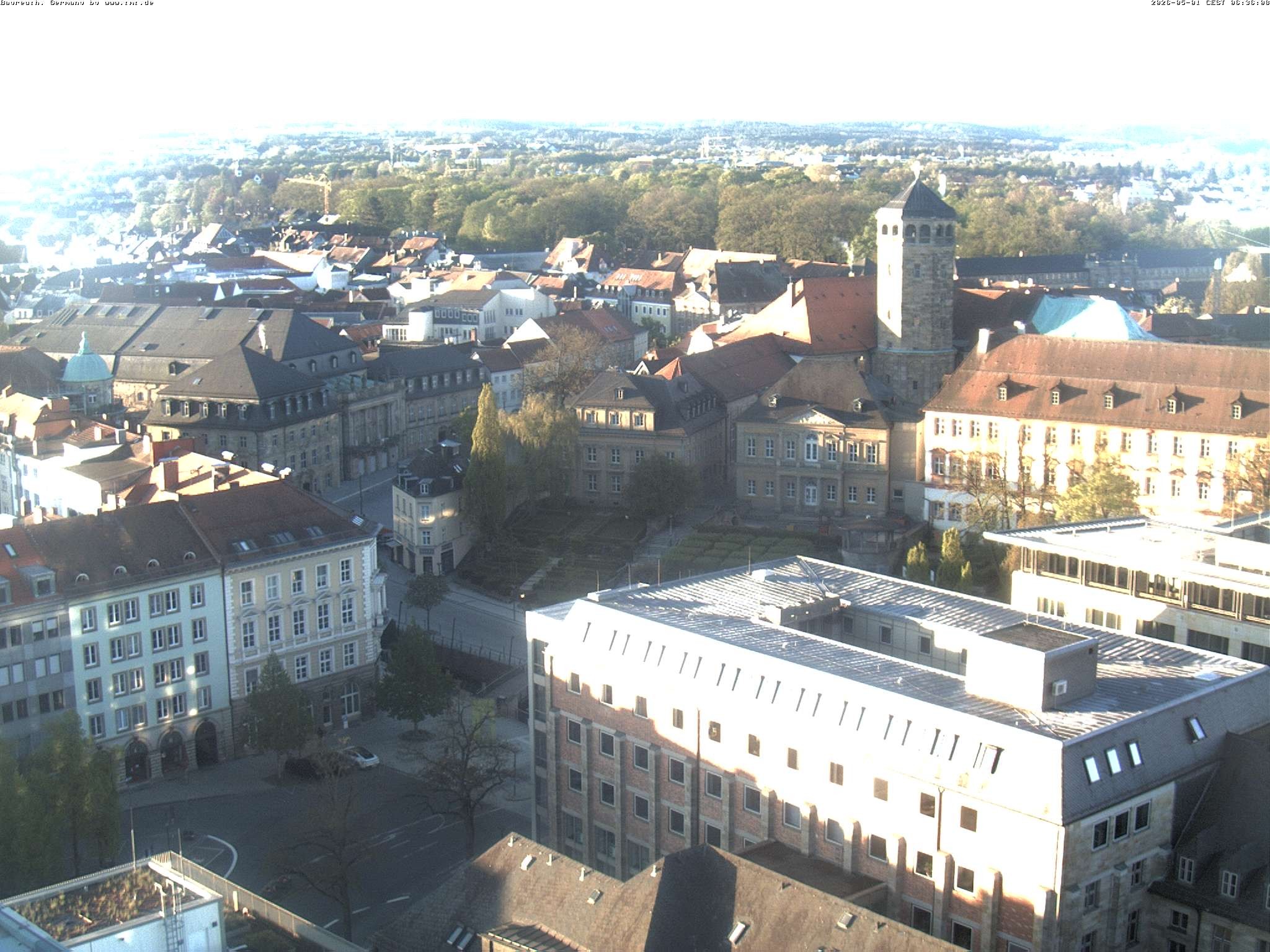 Archiv Foto Webcam Bayreuth: Blick vom Rathaus