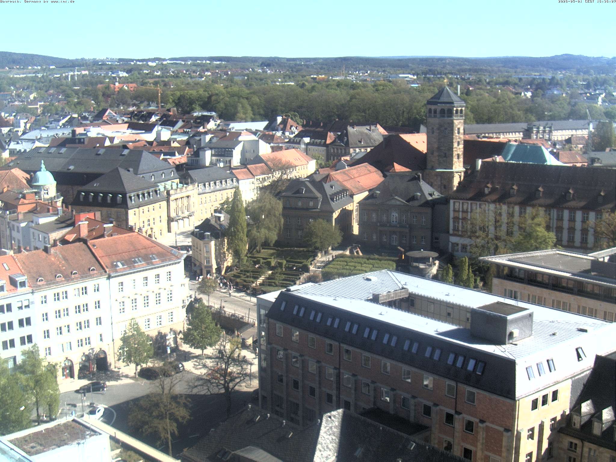 Archived image Webcam Bayreuth City Centre