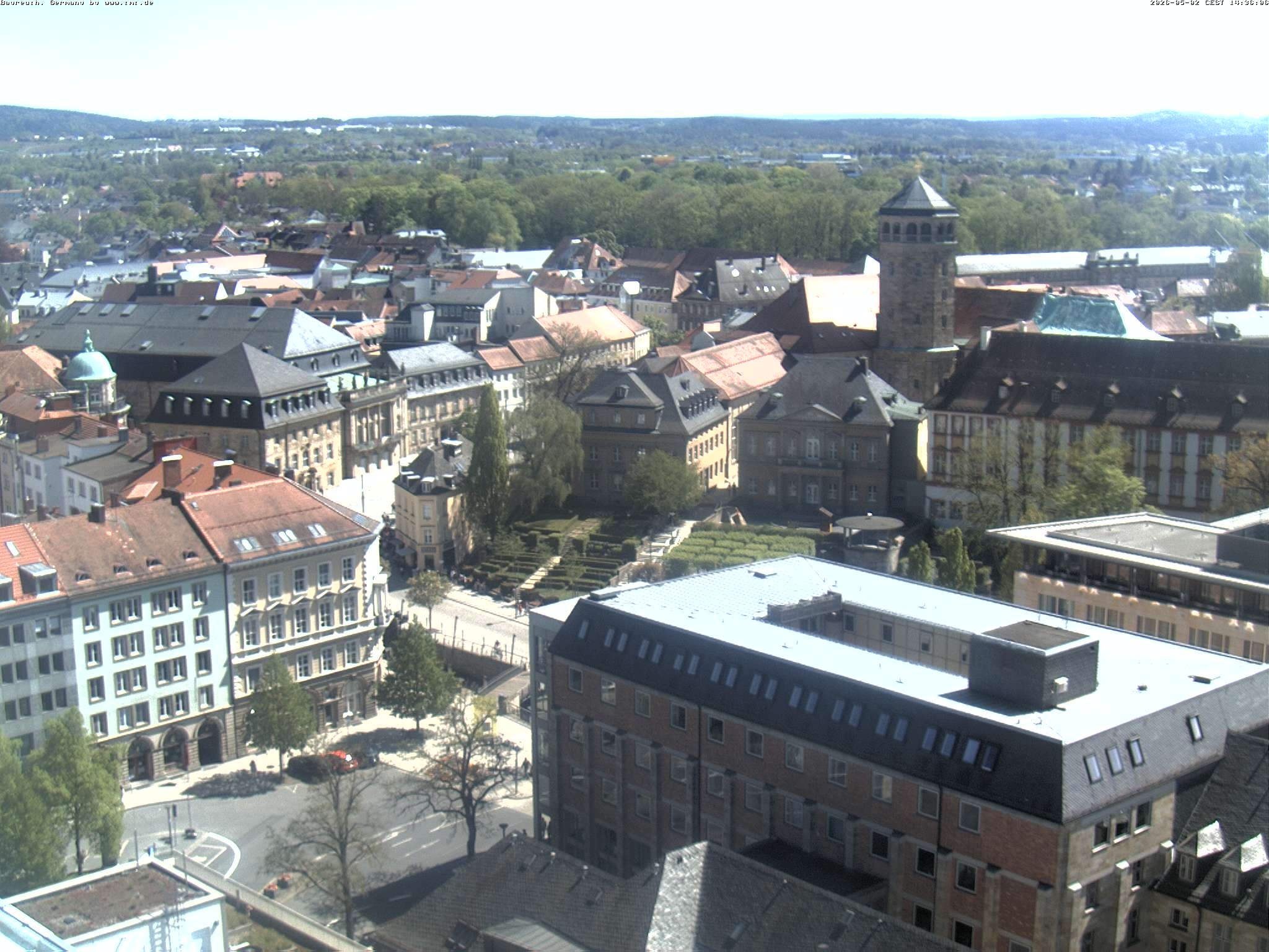 Archived image Webcam Bayreuth City Centre