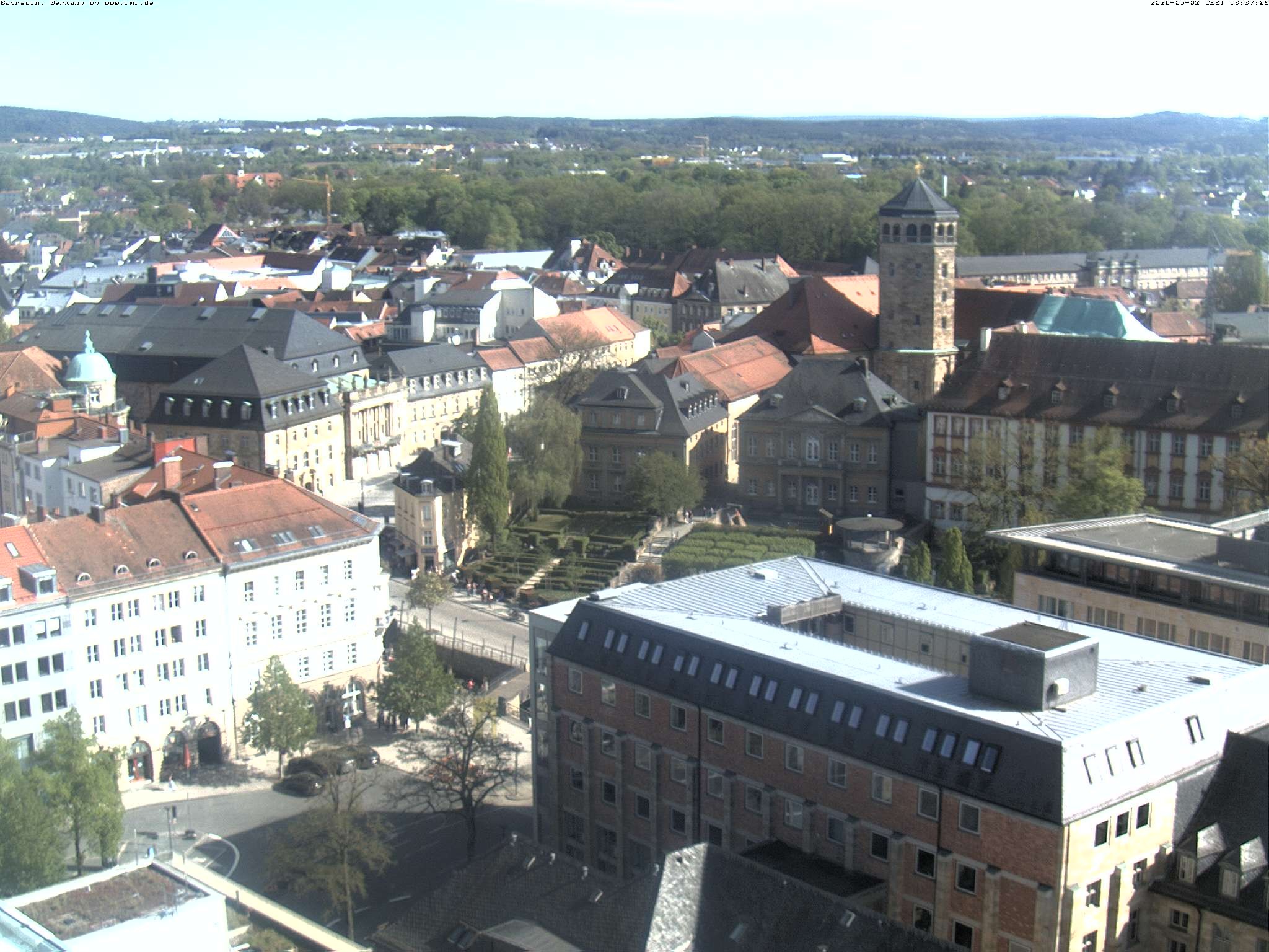 Archived image Webcam Bayreuth City Centre
