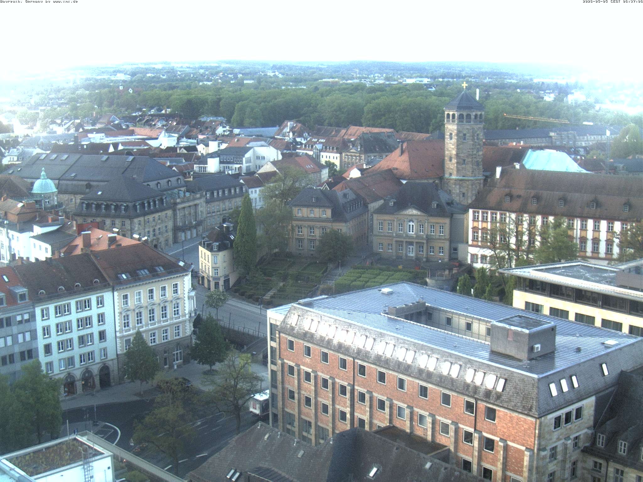 Archiv Foto Webcam Bayreuth: Blick vom Rathaus