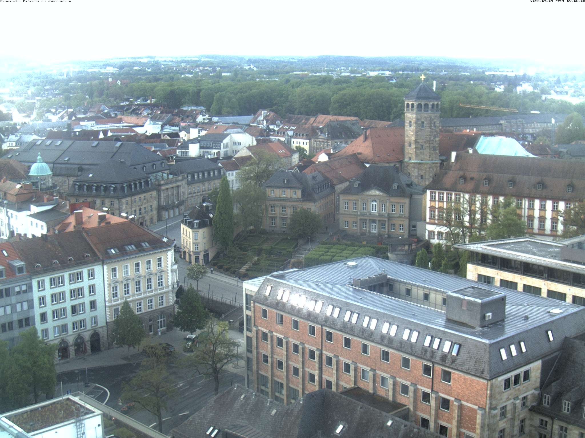 Archiv Foto Webcam Bayreuth: Blick vom Rathaus