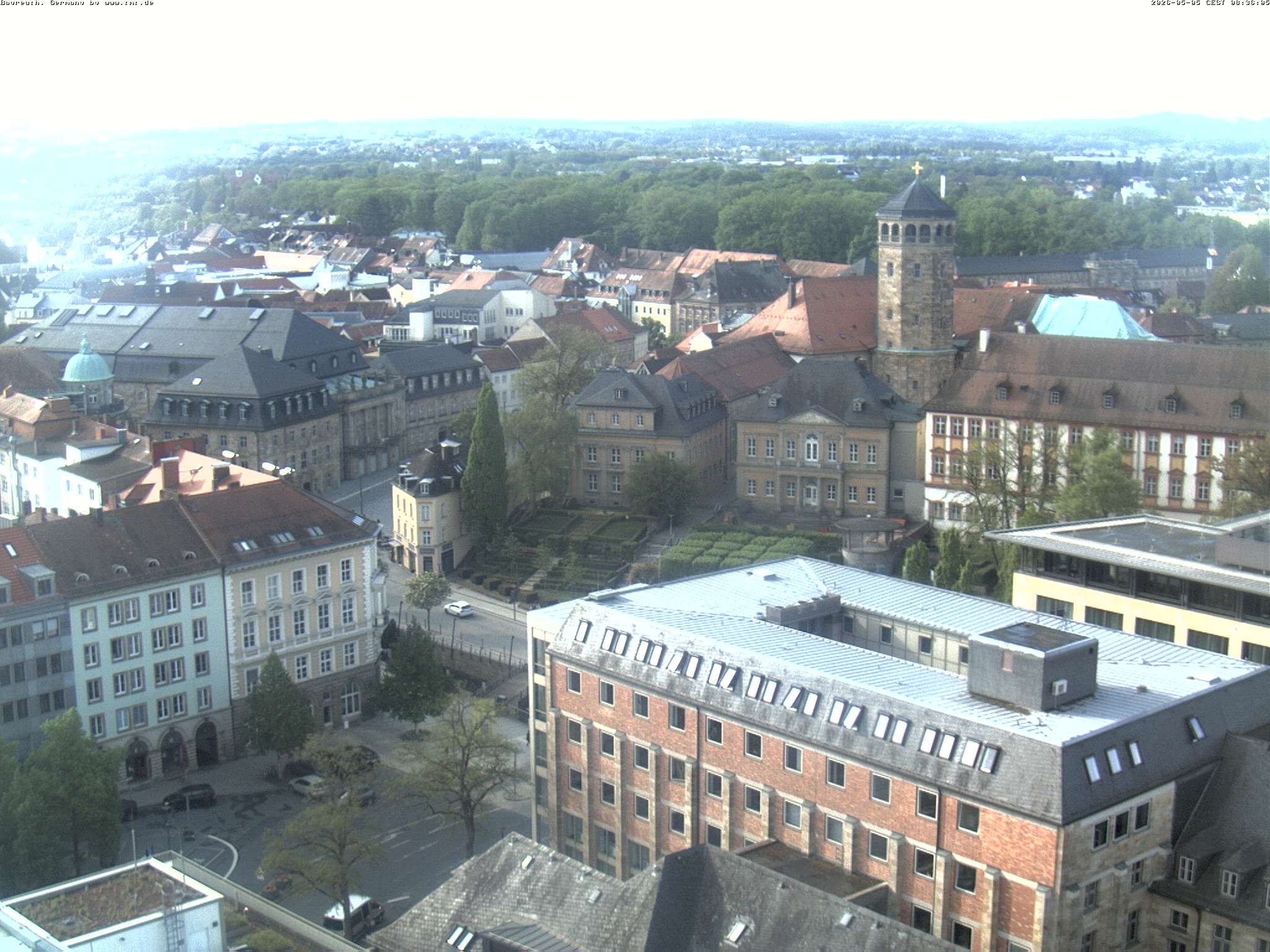 Archiv Foto Webcam Bayreuth: Blick vom Rathaus