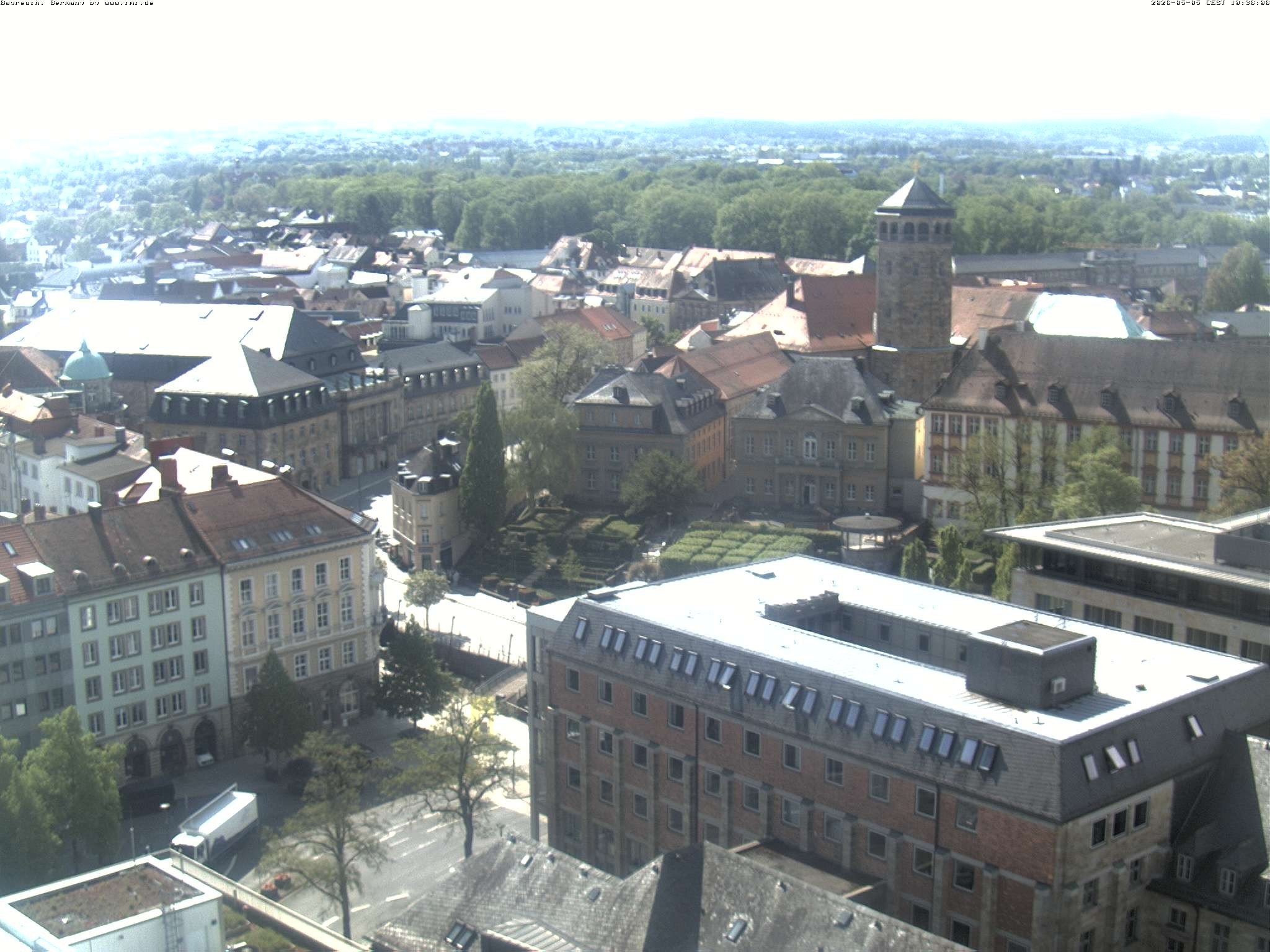 Archiv Foto Webcam Bayreuth: Blick vom Rathaus