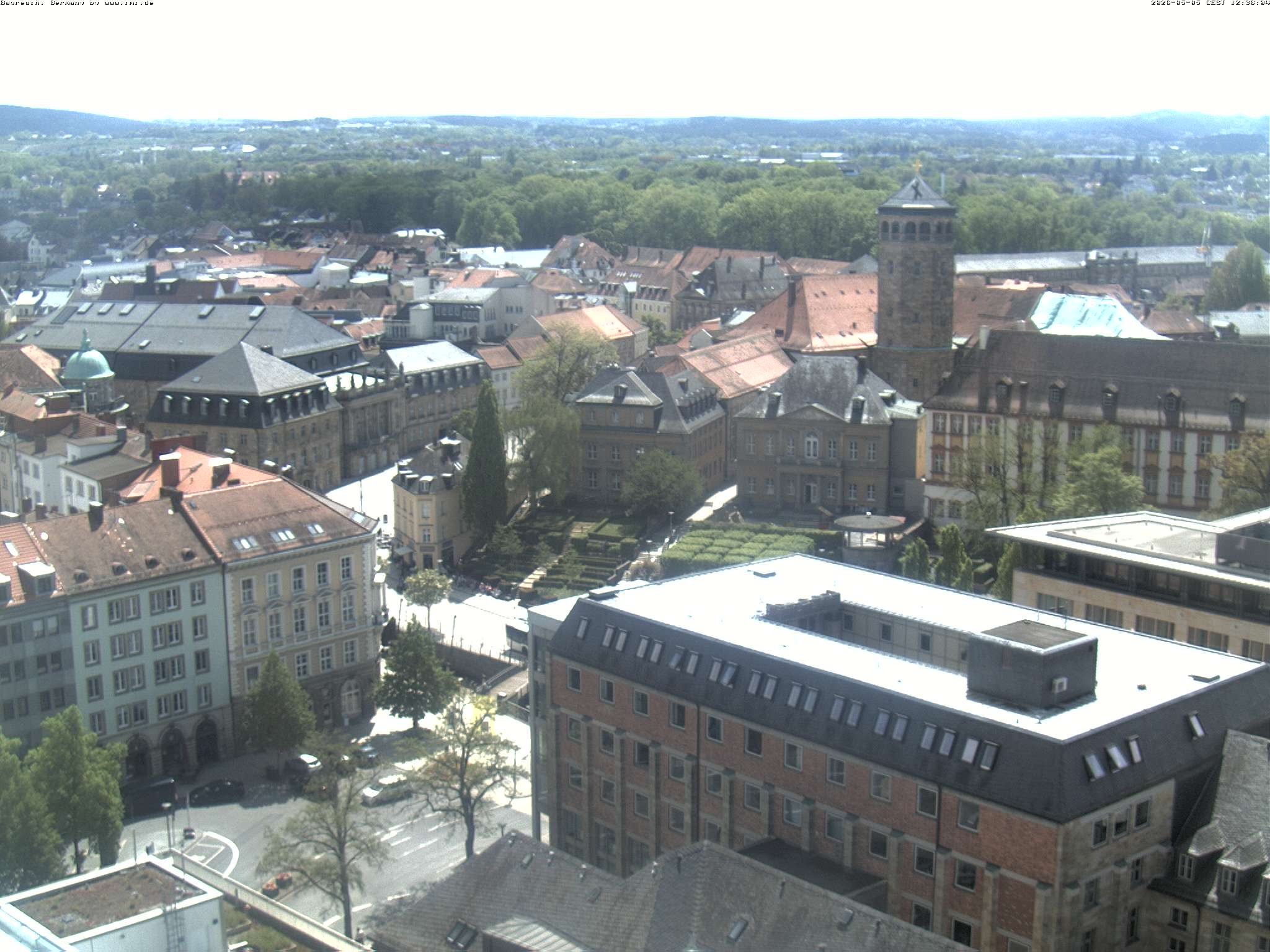 Archiv Foto Webcam Bayreuth: Blick vom Rathaus