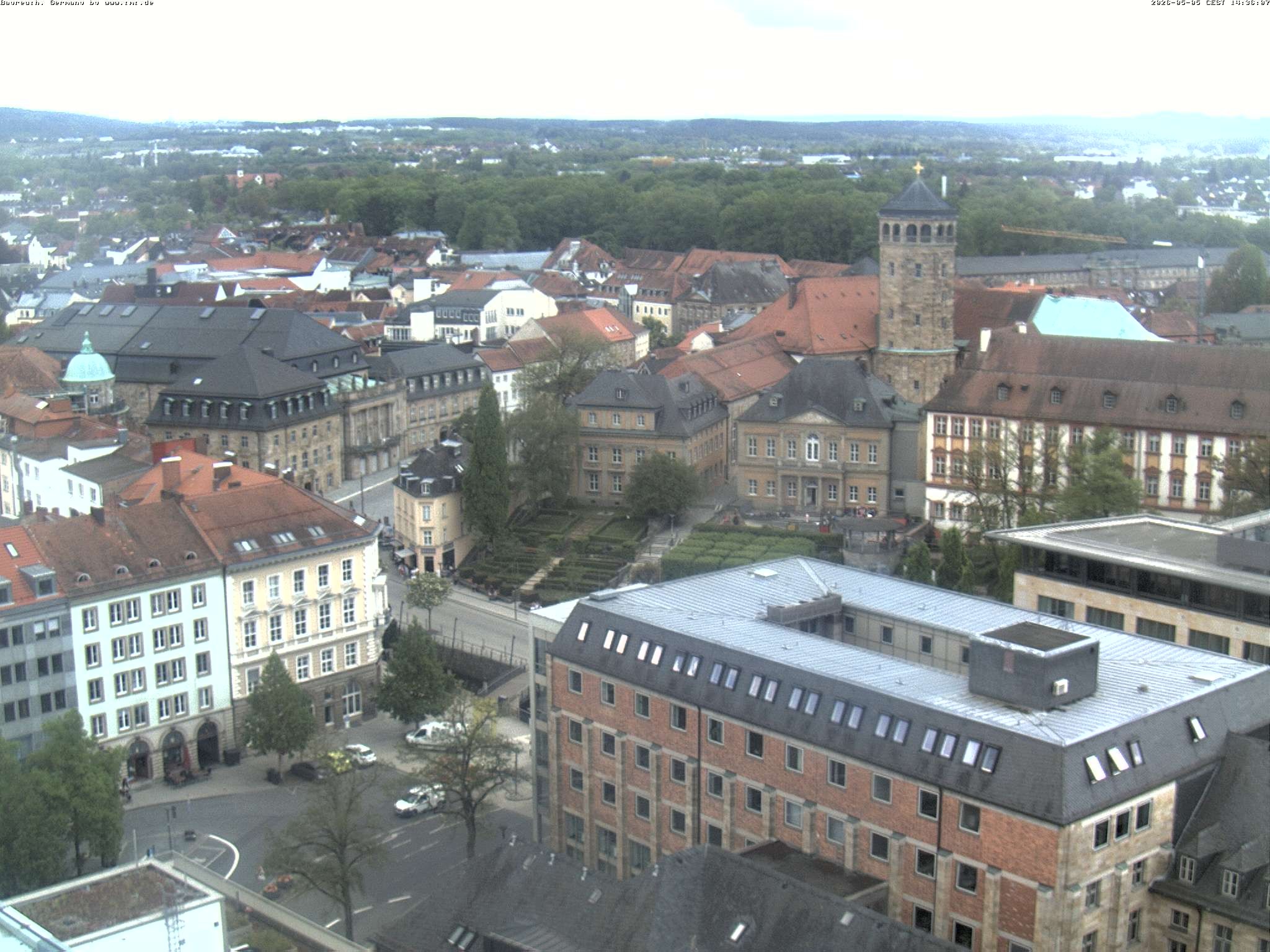 Archiv Foto Webcam Bayreuth: Blick vom Rathaus