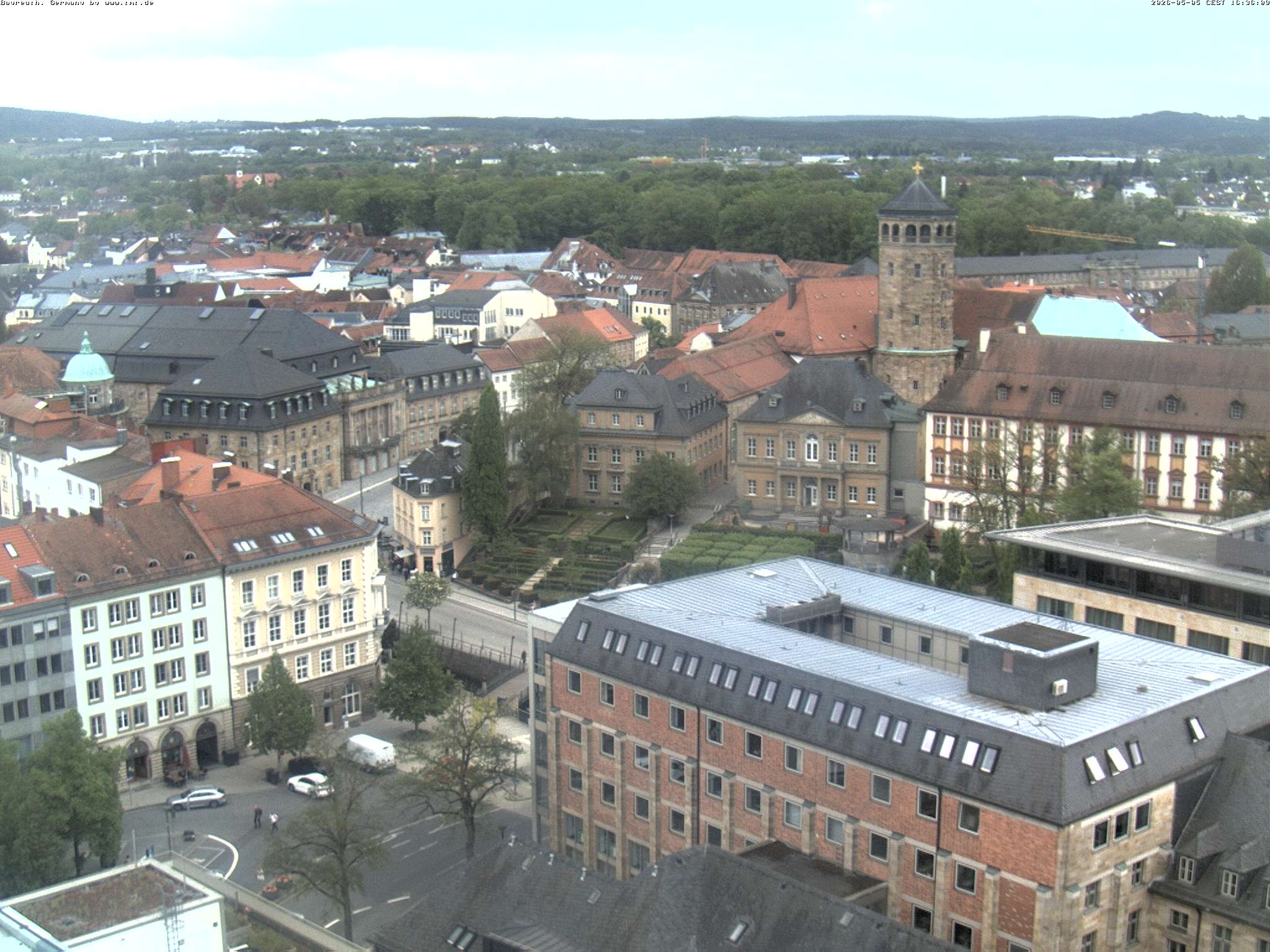 Archiv Foto Webcam Bayreuth: Blick vom Rathaus