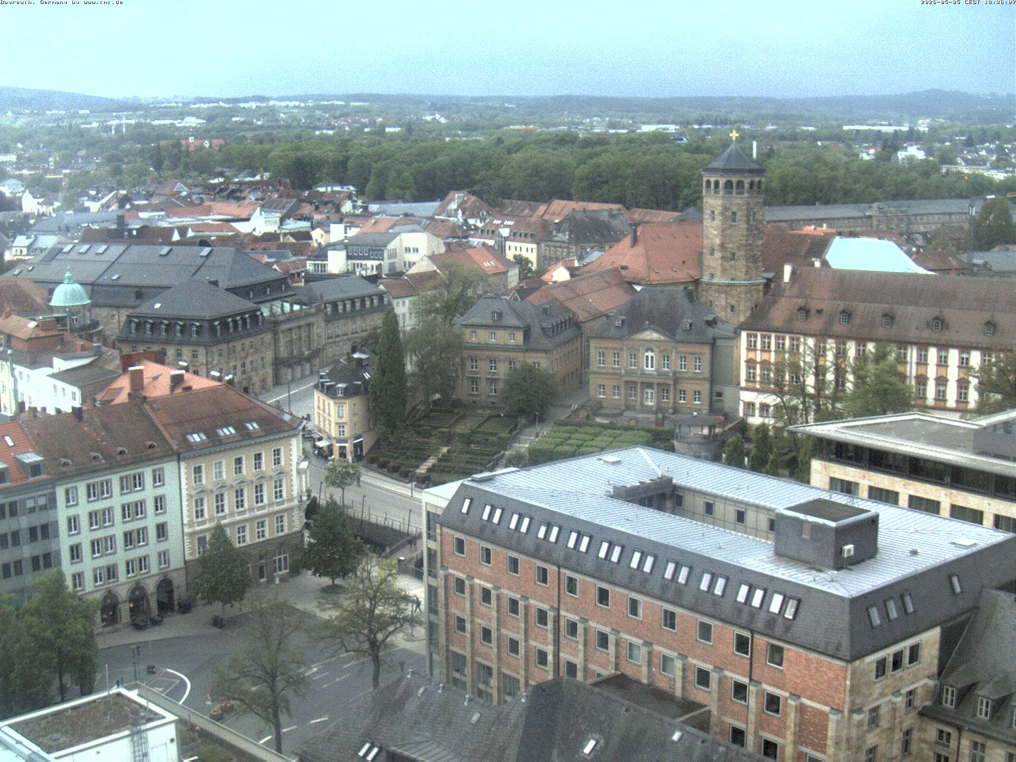 Archiv Foto Webcam Bayreuth: Blick vom Rathaus