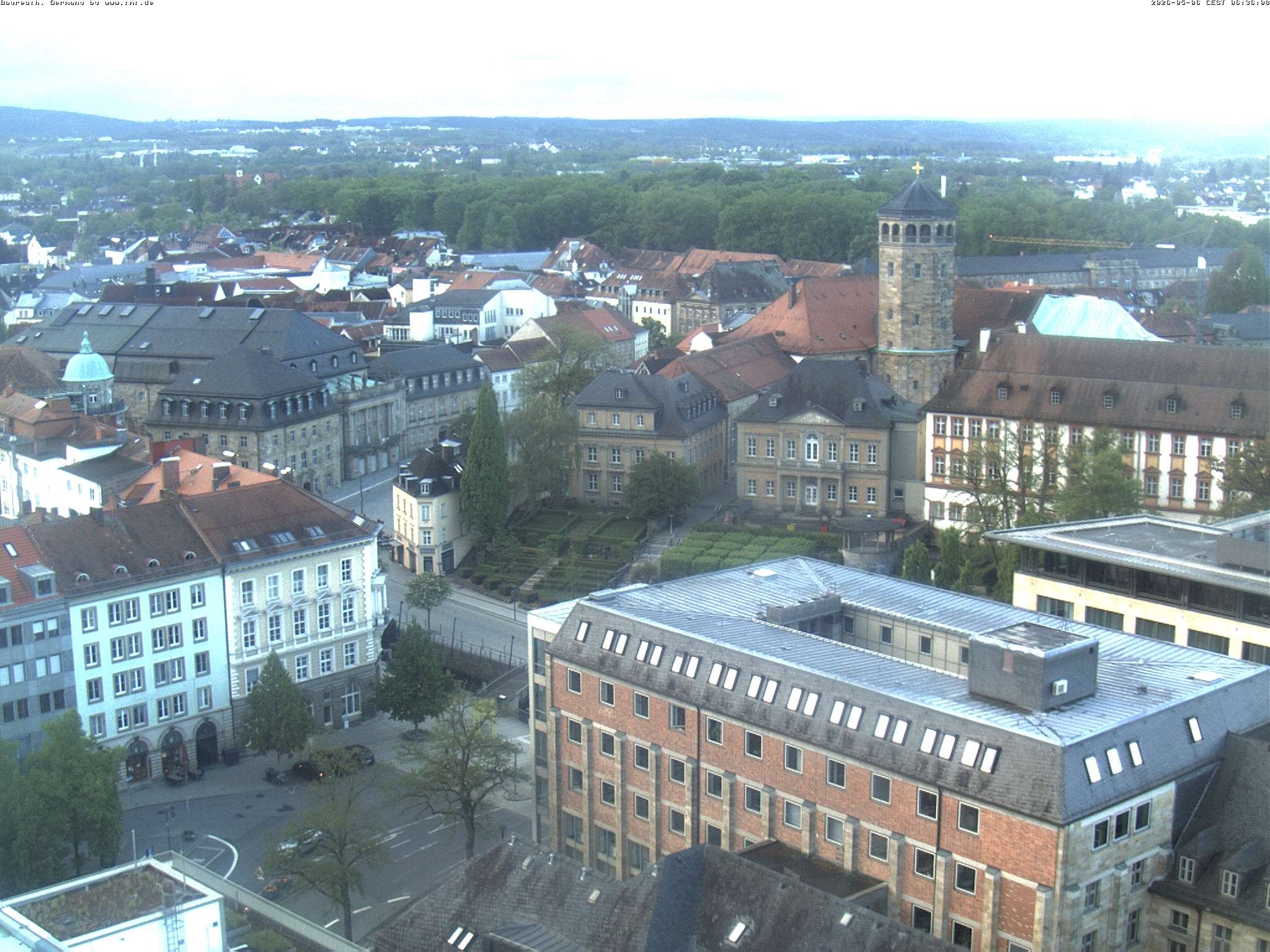 Archiv Foto Webcam Bayreuth: Blick vom Rathaus