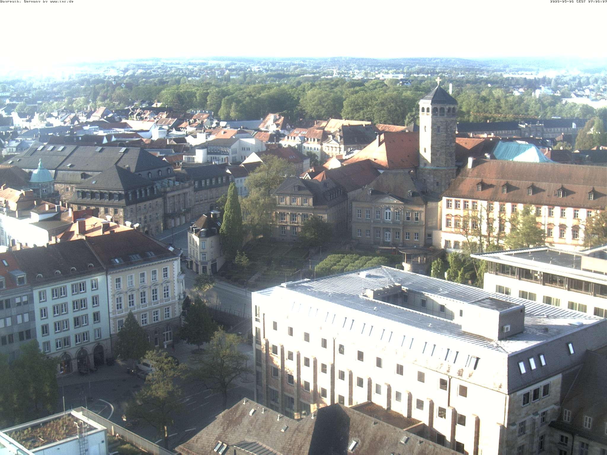 Archiv Foto Webcam Bayreuth: Blick vom Rathaus