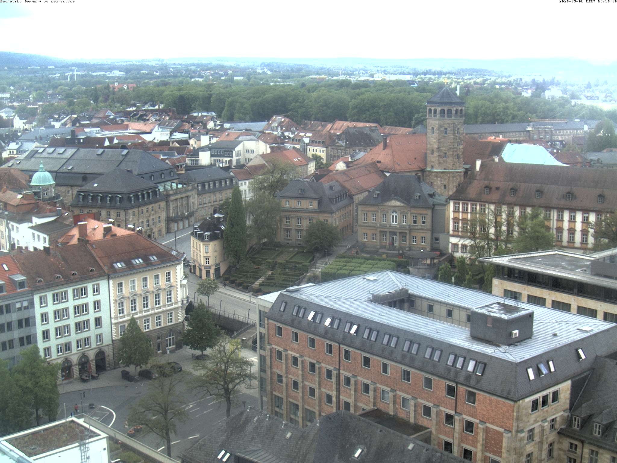 Archiv Foto Webcam Bayreuth: Blick vom Rathaus