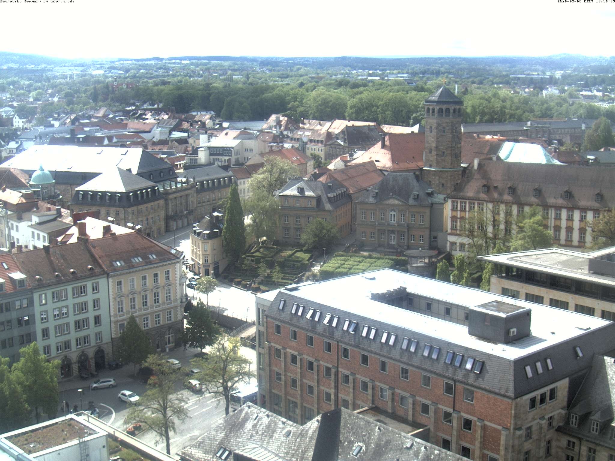 Archiv Foto Webcam Bayreuth: Blick vom Rathaus