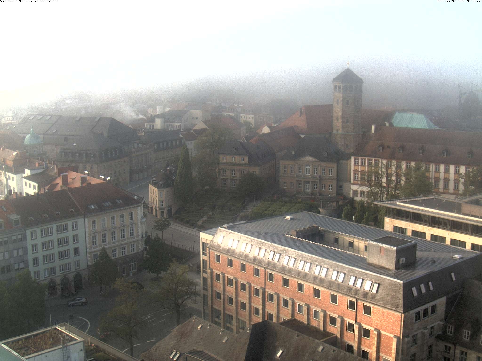 Archiv Foto Webcam Bayreuth: Blick vom Rathaus
