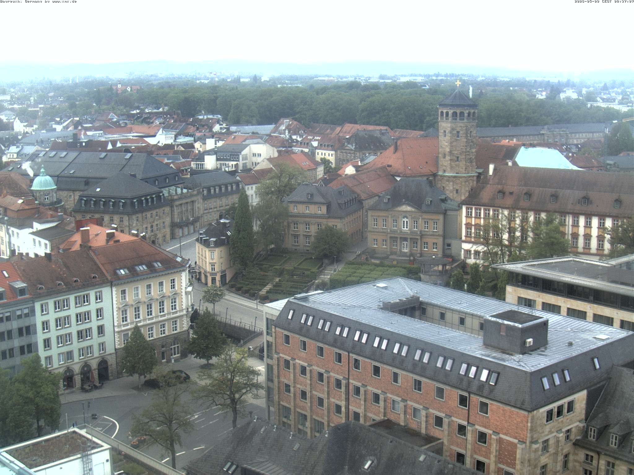 Archiv Foto Webcam Bayreuth: Blick vom Rathaus