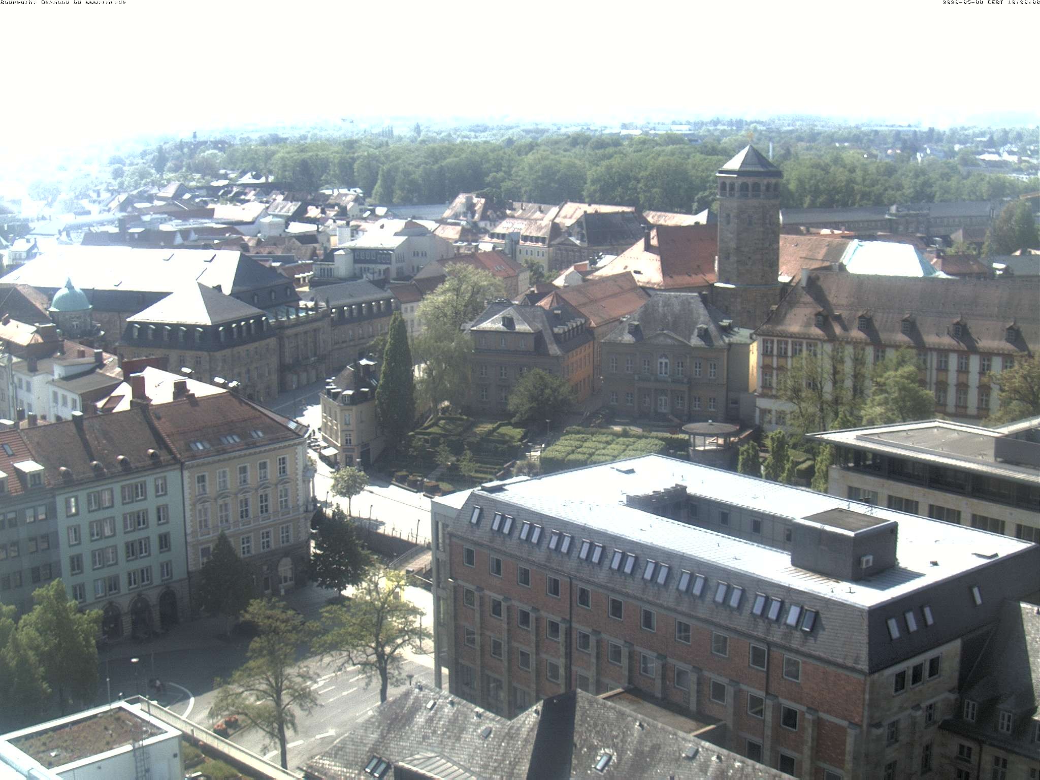 Archiv Foto Webcam Bayreuth: Blick vom Rathaus