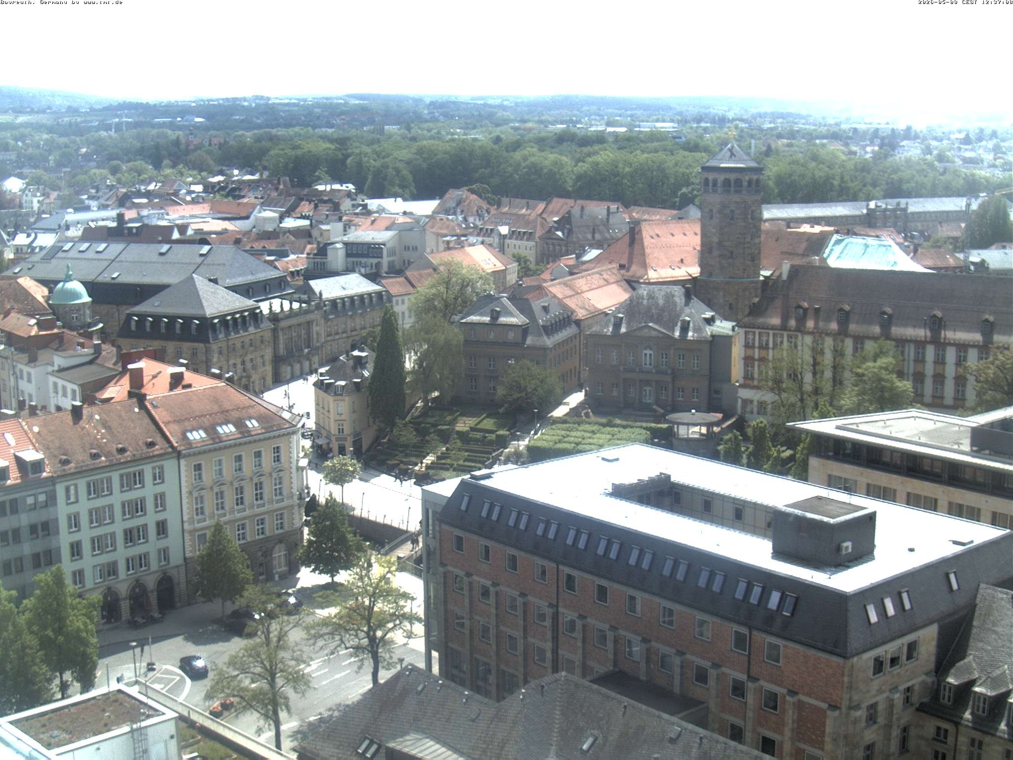 Archiv Foto Webcam Bayreuth: Blick vom Rathaus