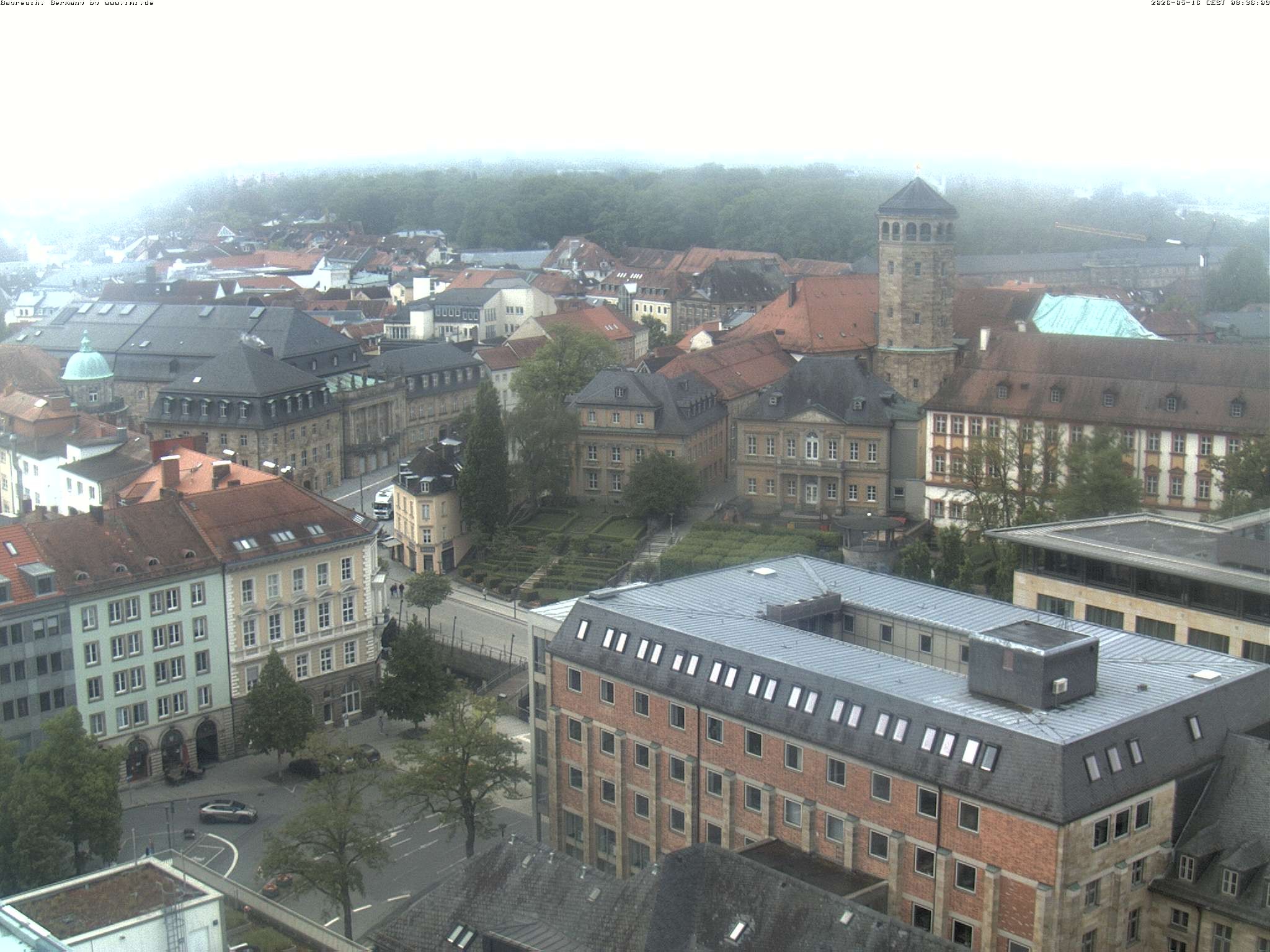 Archiv Foto Webcam Bayreuth: Blick vom Rathaus
