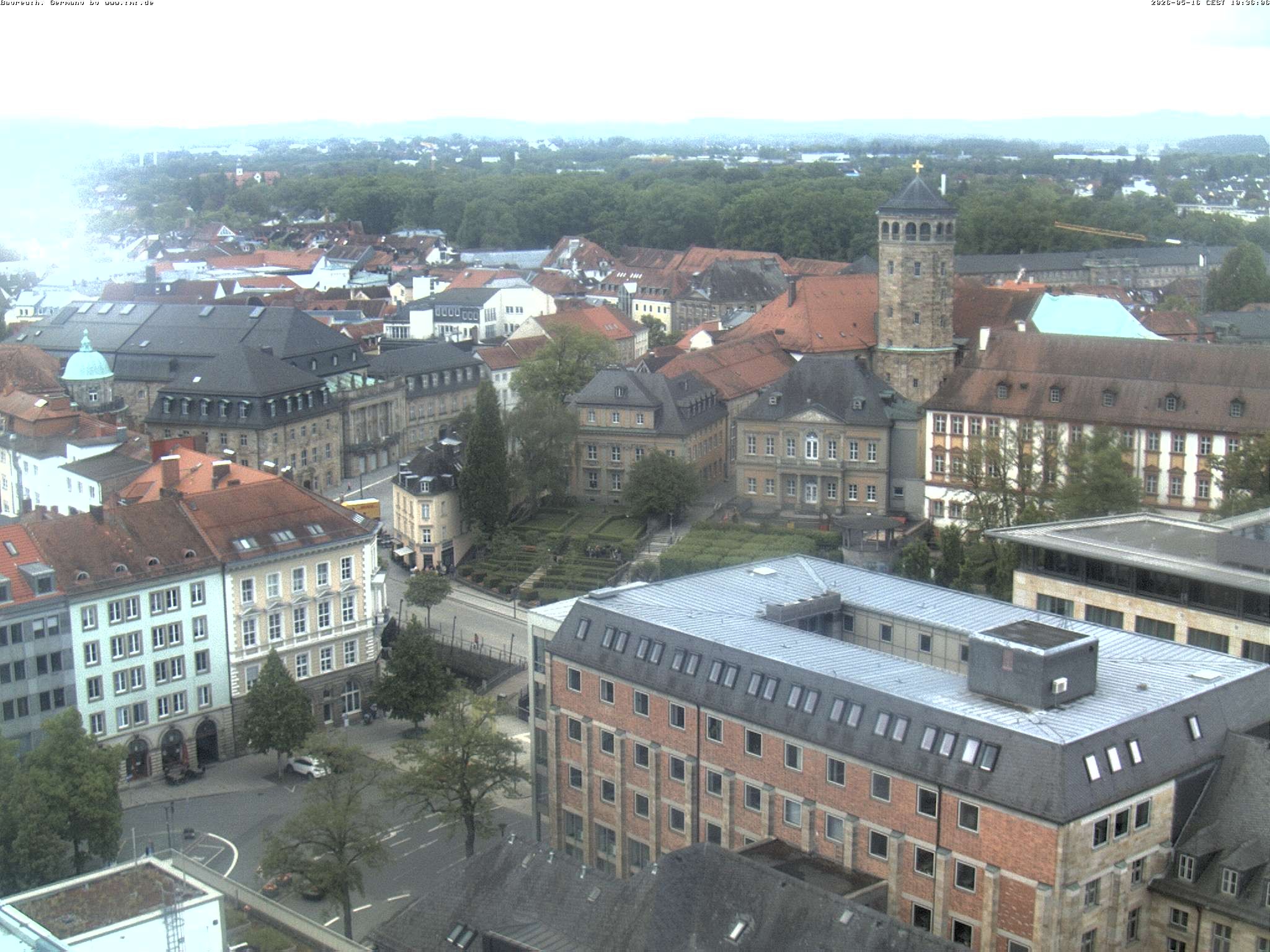 Archiv Foto Webcam Bayreuth: Blick vom Rathaus