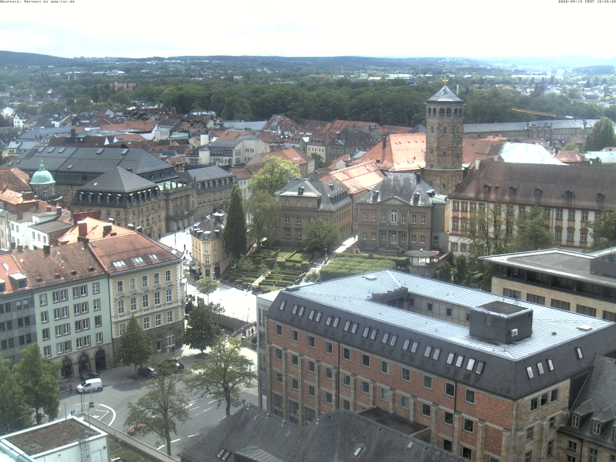 Archiv Foto Webcam Bayreuth: Blick vom Rathaus