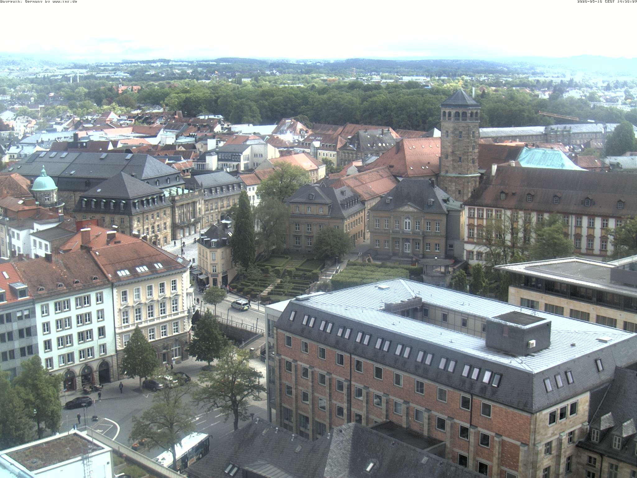 Archiv Foto Webcam Bayreuth: Blick vom Rathaus