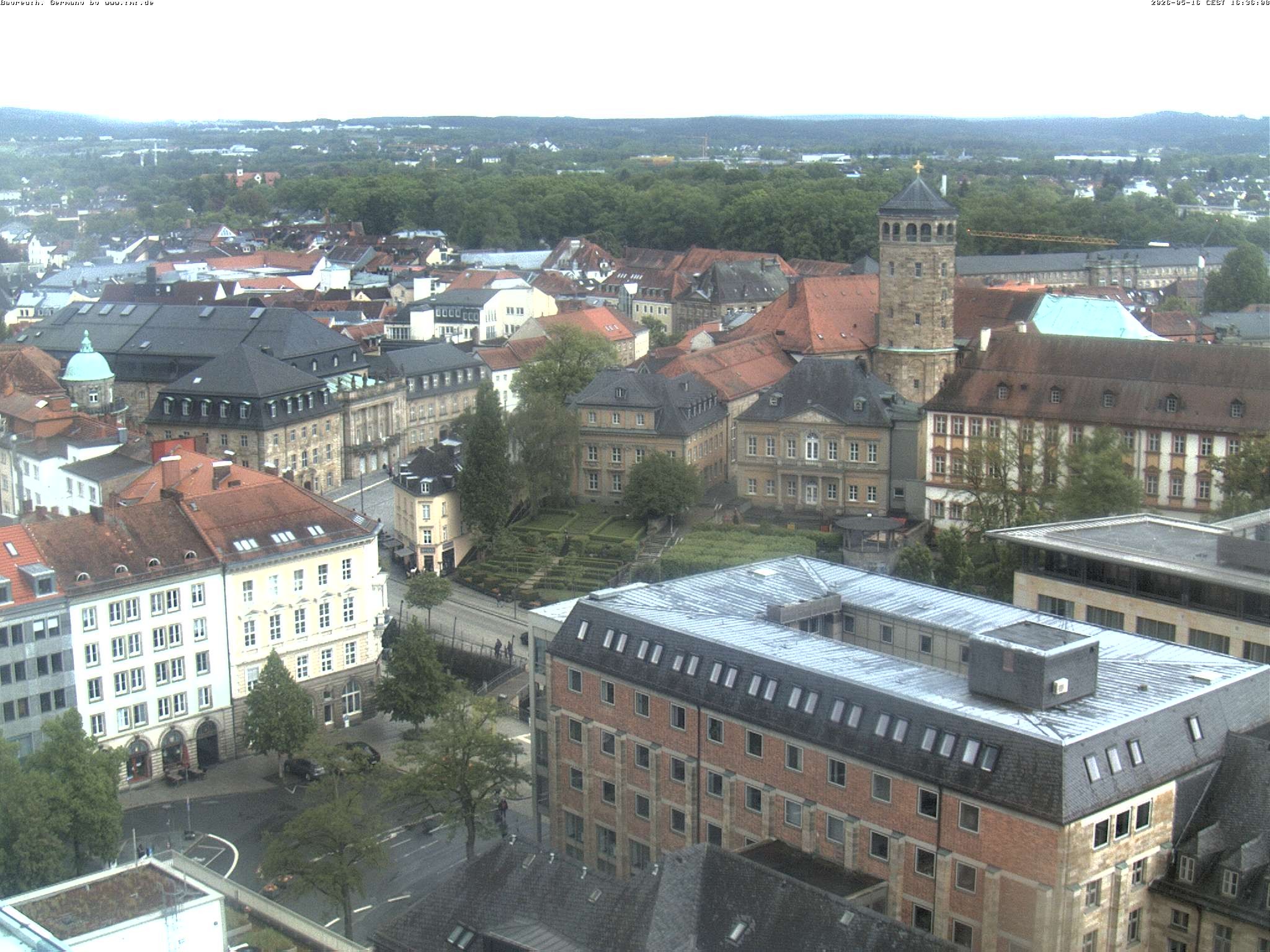 Archiv Foto Webcam Bayreuth: Blick vom Rathaus