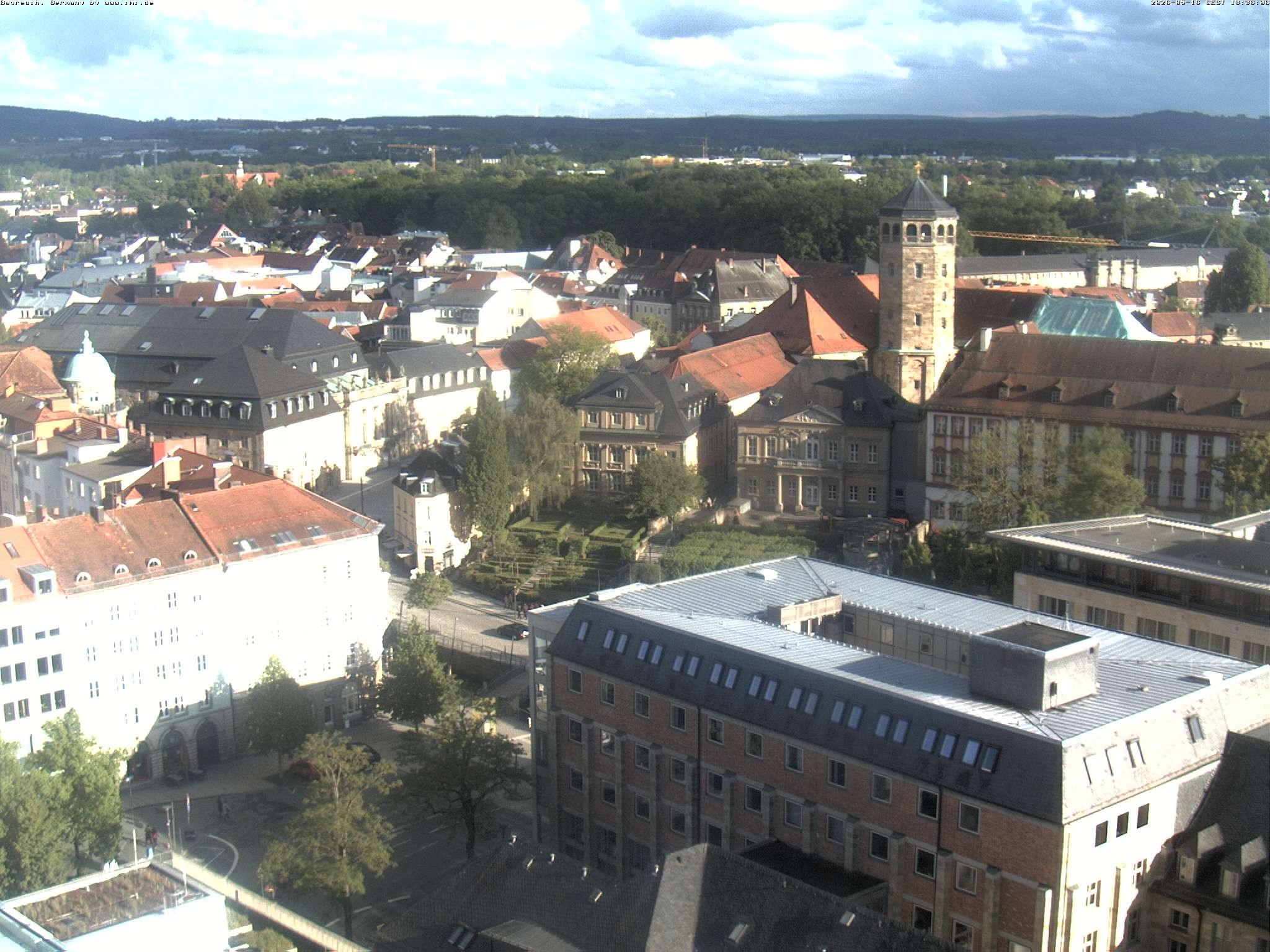 Archiv Foto Webcam Bayreuth: Blick vom Rathaus