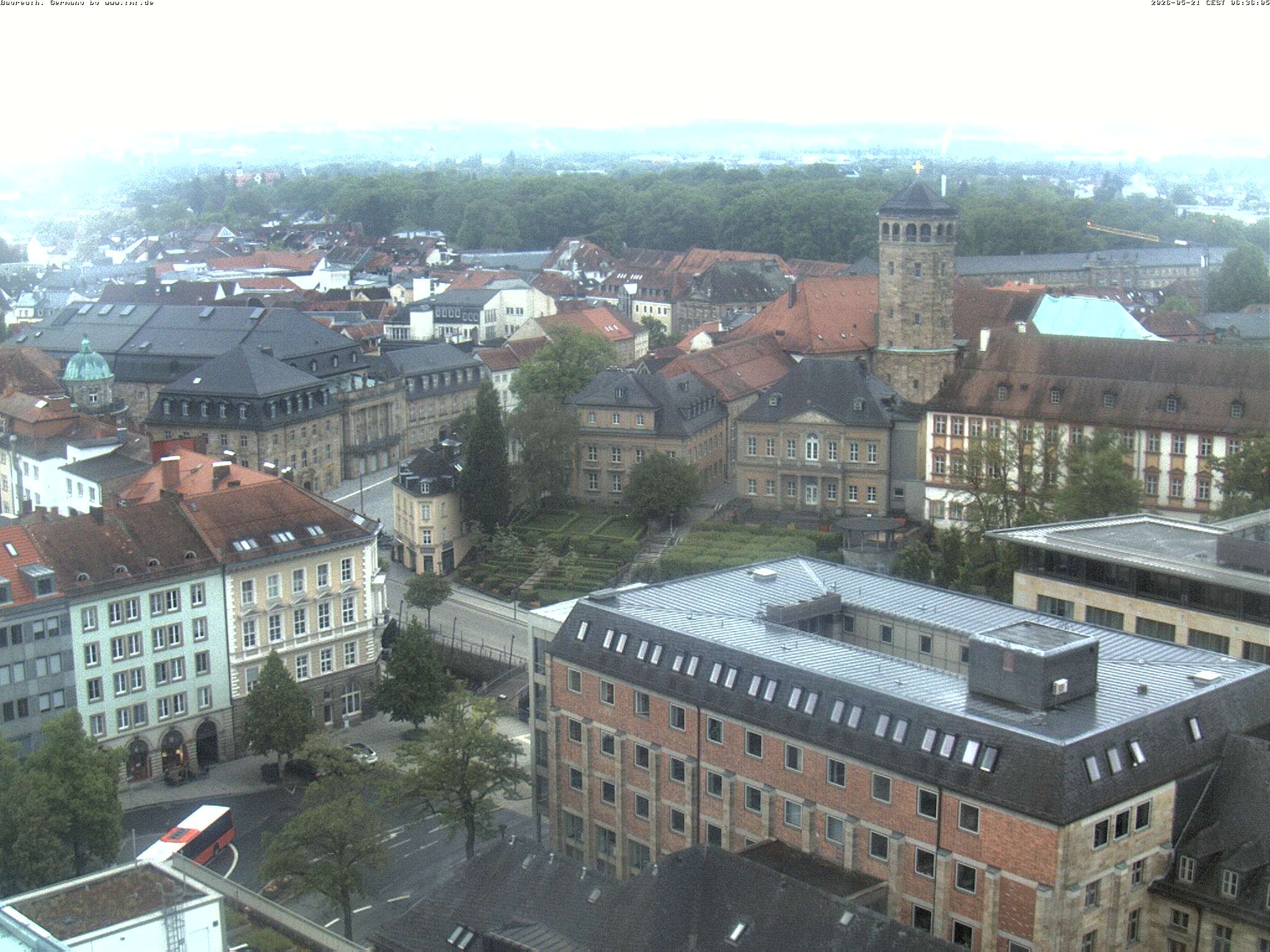Archiv Foto Webcam Bayreuth: Blick vom Rathaus
