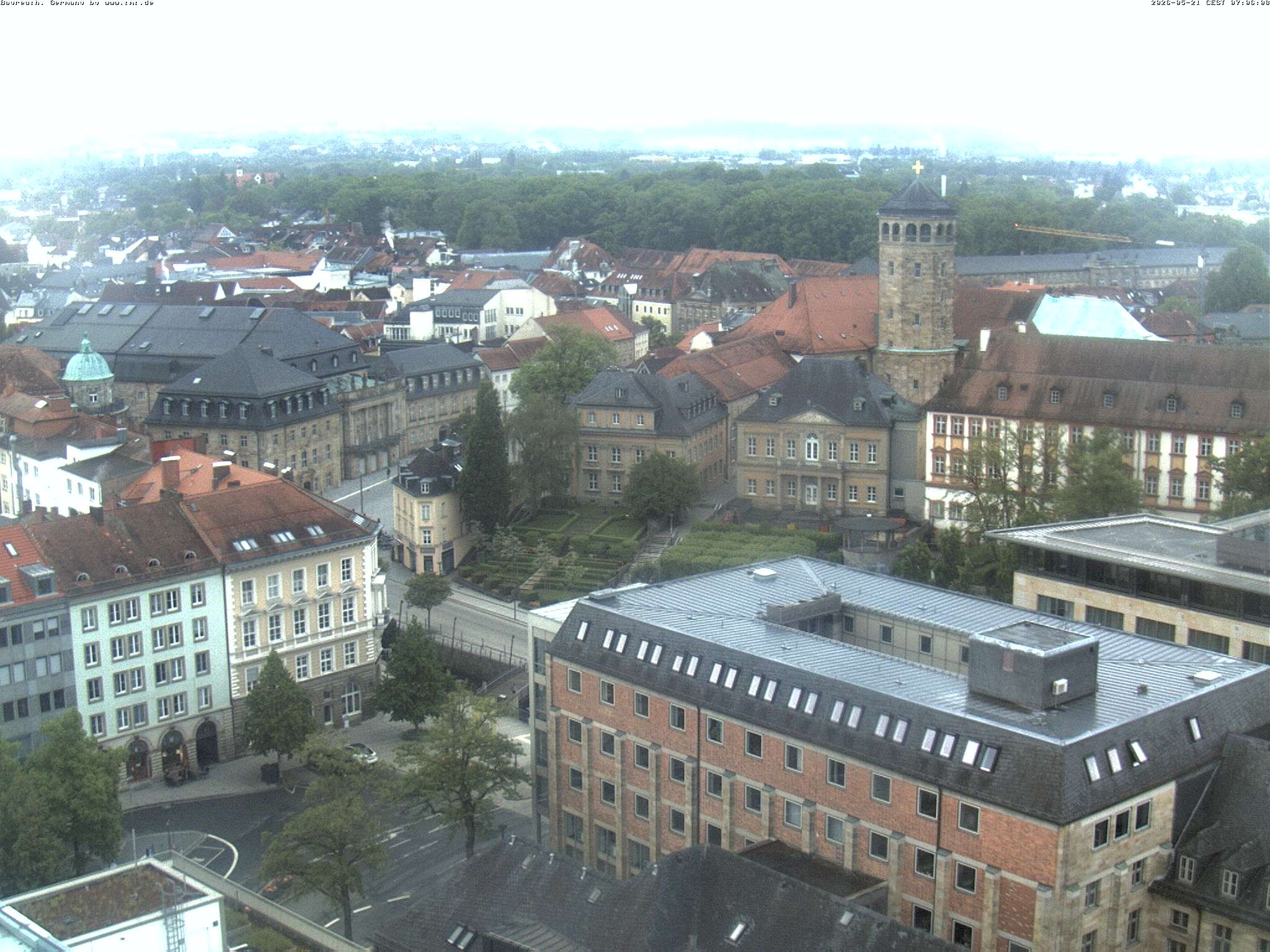 Archiv Foto Webcam Bayreuth: Blick vom Rathaus