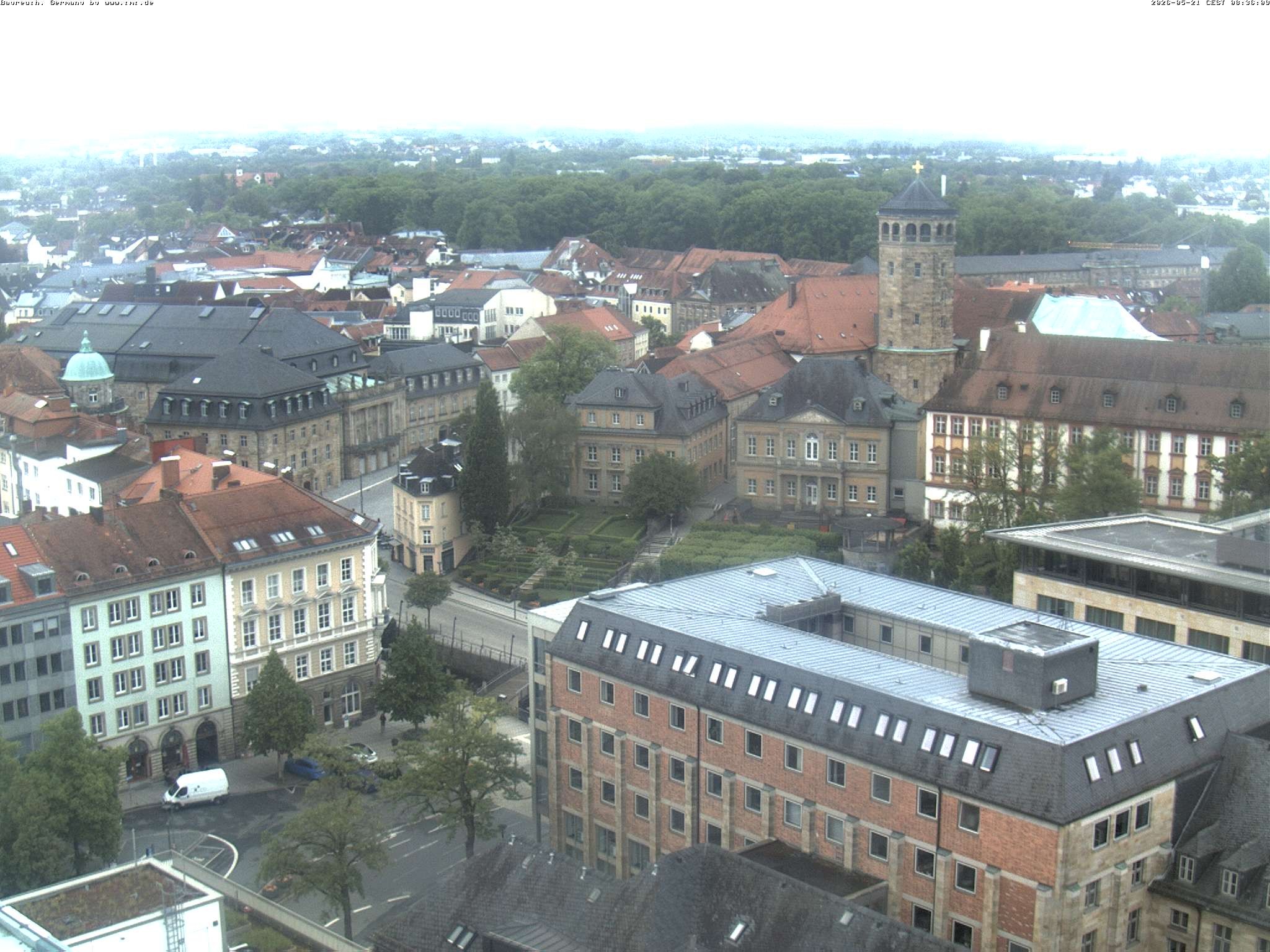 Archiv Foto Webcam Bayreuth: Blick vom Rathaus