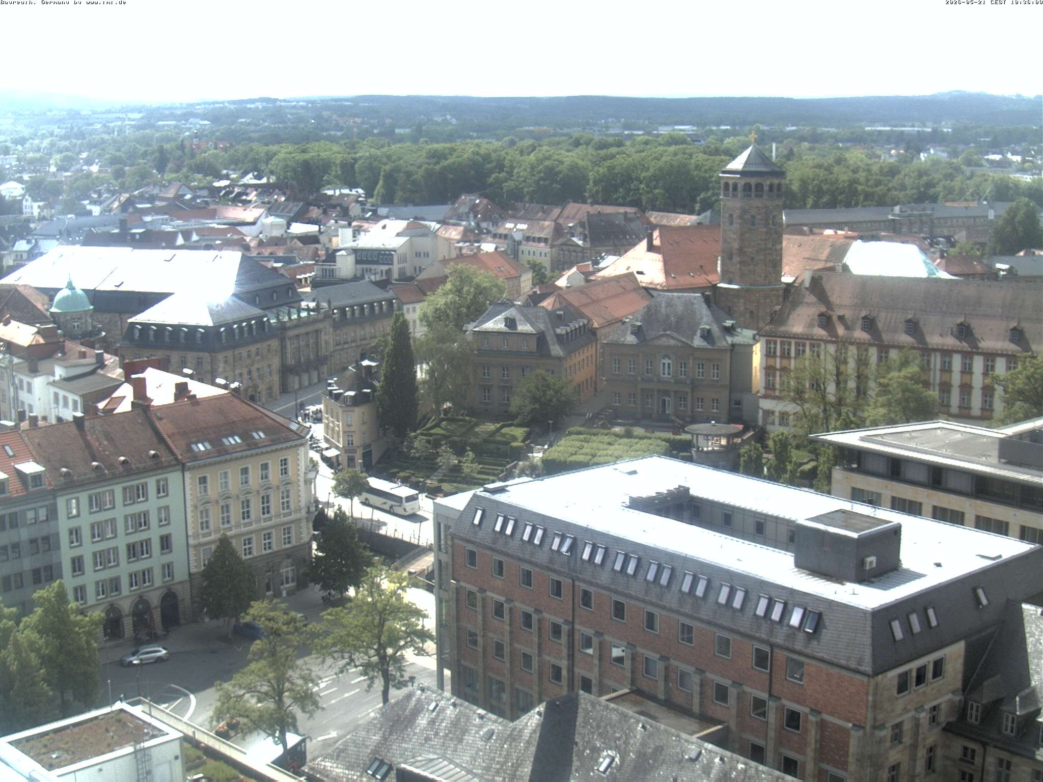 Archiv Foto Webcam Bayreuth: Blick vom Rathaus